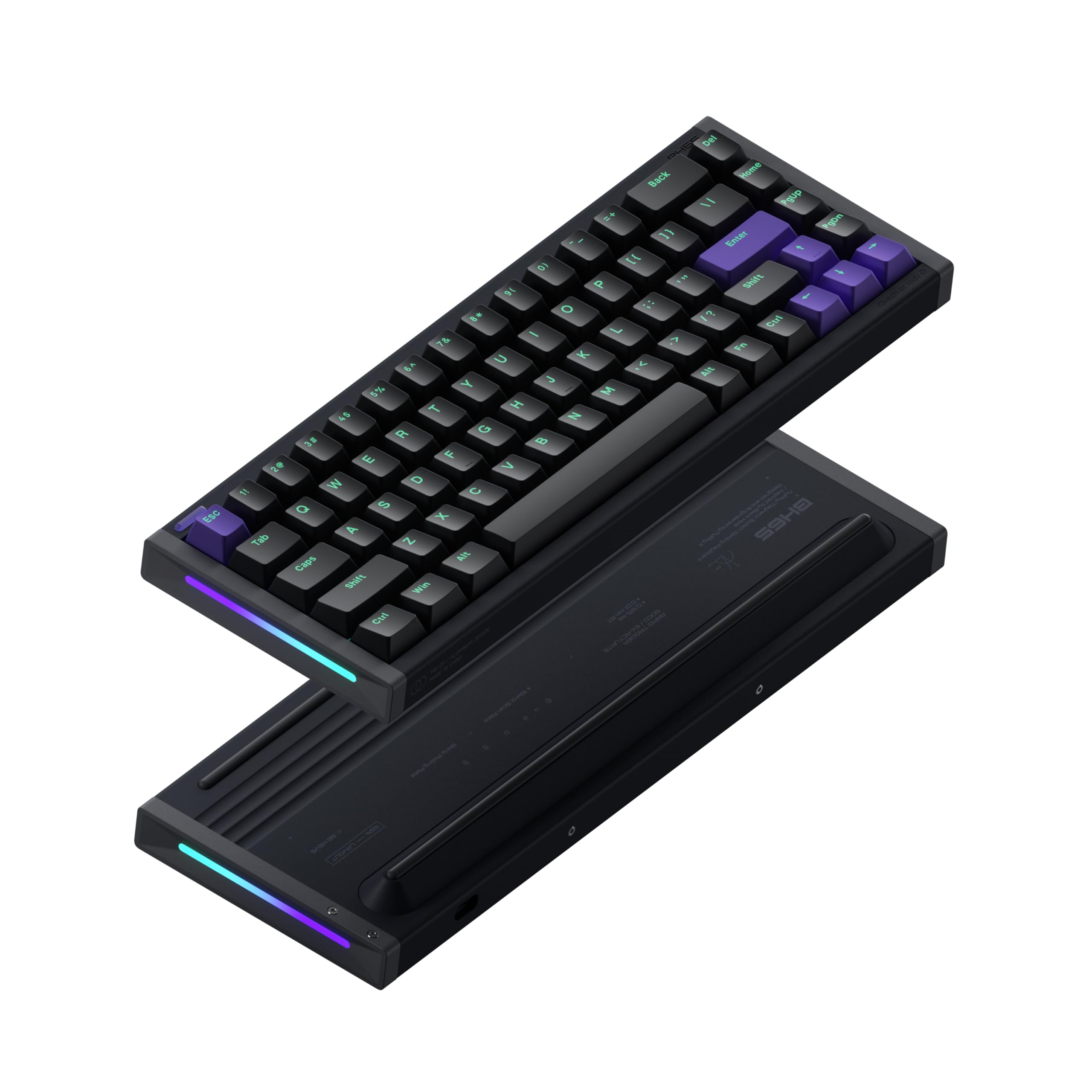 NuPhyX BH65 Hall Effect Keyboard, Magnetic Switch Hot Swappable, Adjustable Actuation Rapid Trigger Mode,Custom RGB for Mac Wind