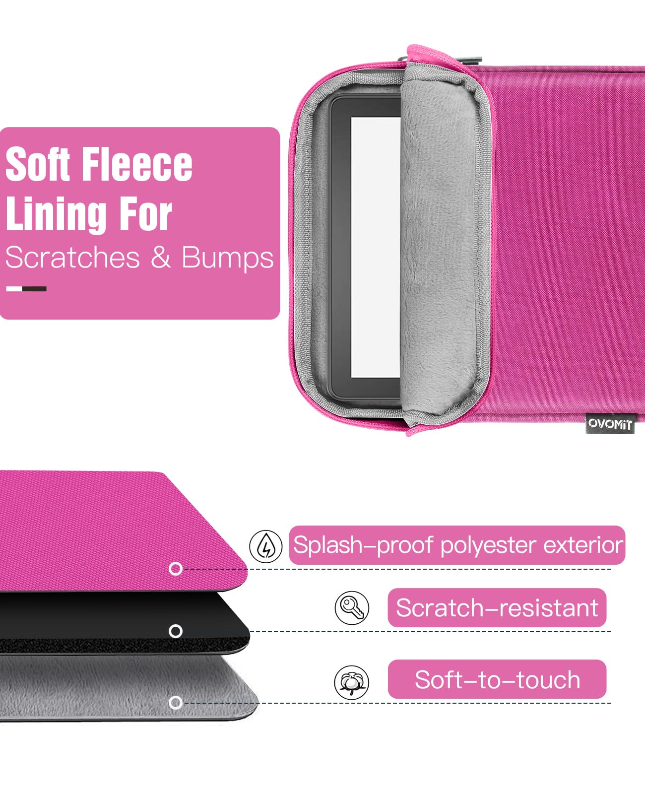 Timovo 6 7 Inch Sleeve Case For All New Kindle 2022/10Th Gen 2019 /Kindle Paperwhite 11Th Gen 2021/Kindle Oasis E Reader, Protec