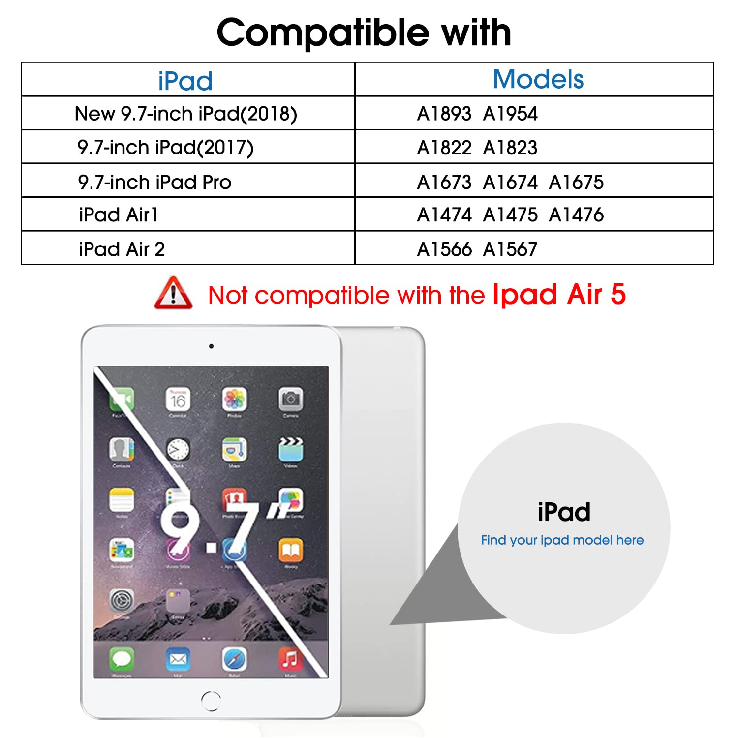 Amfilm Glass Screen Protector For Ipad 9.7 6Th Gen, 5Th Gen, Ipad Pro 9.7, Ipad Air, Air 2, Tempered Glass, Apple Pencil Compati