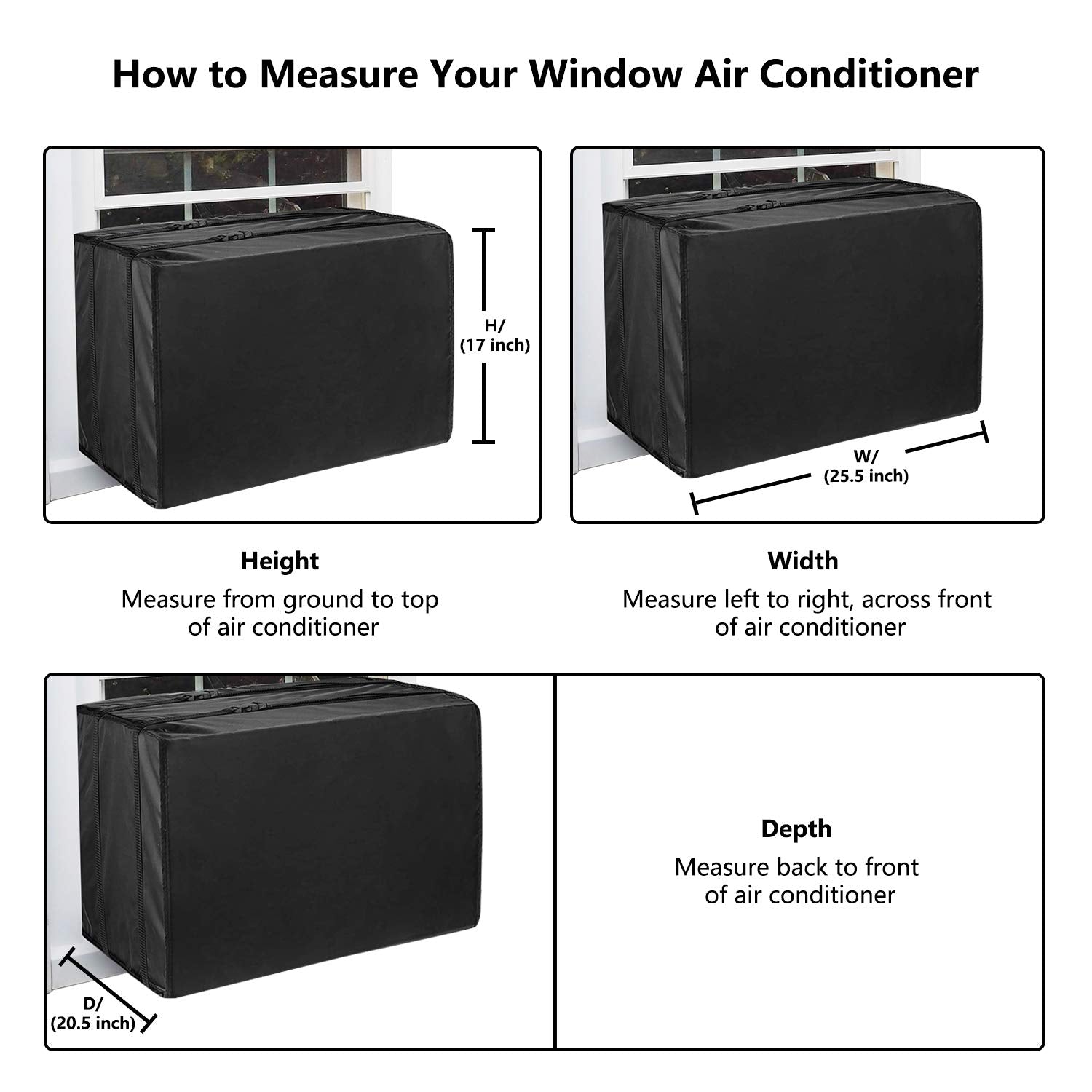 Aozzy Air Conditioner Covers For Window Units Ac Covers For Outside Unit Winter Outdoor Heavy Duty Waterproof Insulation Defende
