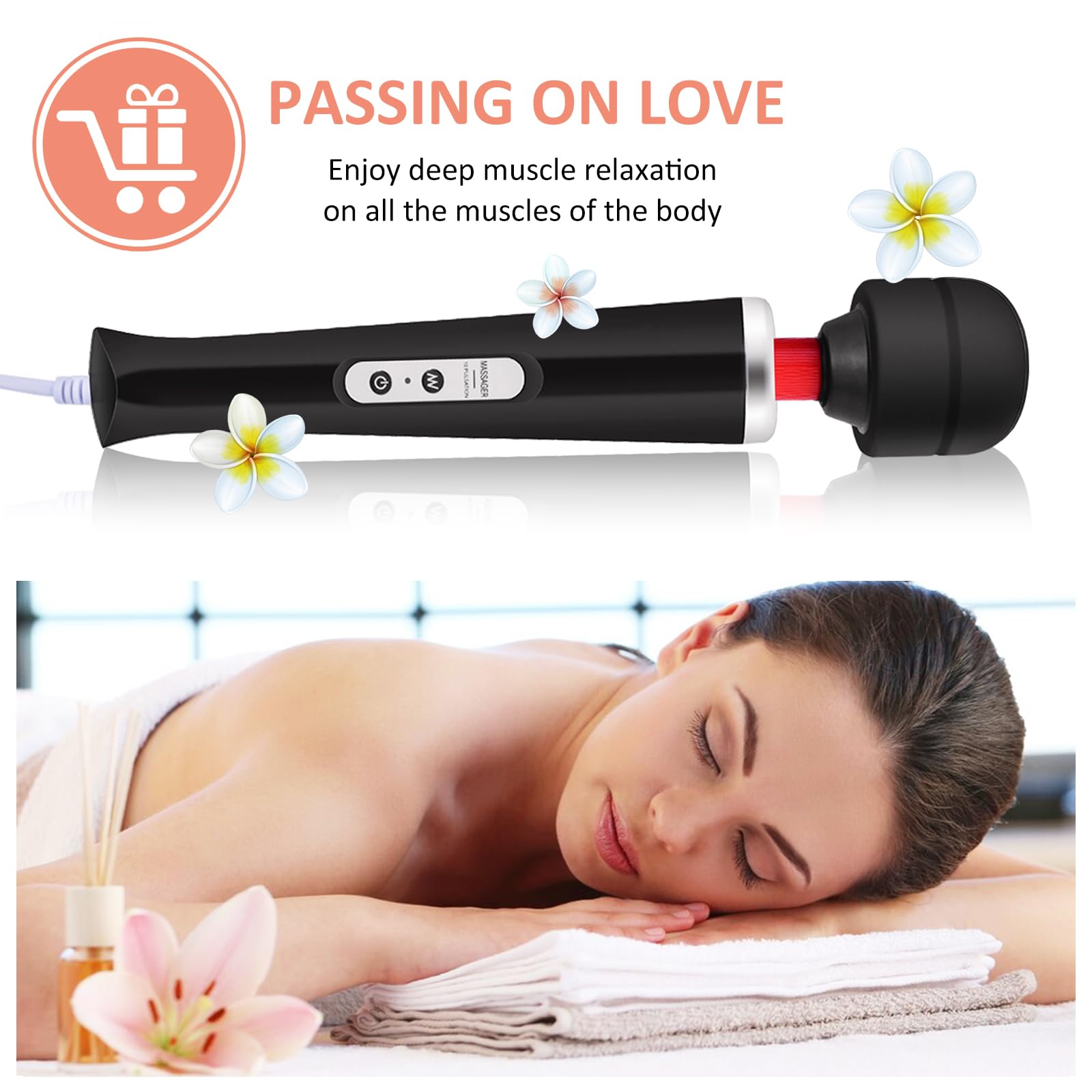 Vzvjtr Electric Muscle Massager, Handheld Relaxation Tool, Body Muscle Deep Tissue Massage For Neck Back Shoulder Foot (Black)