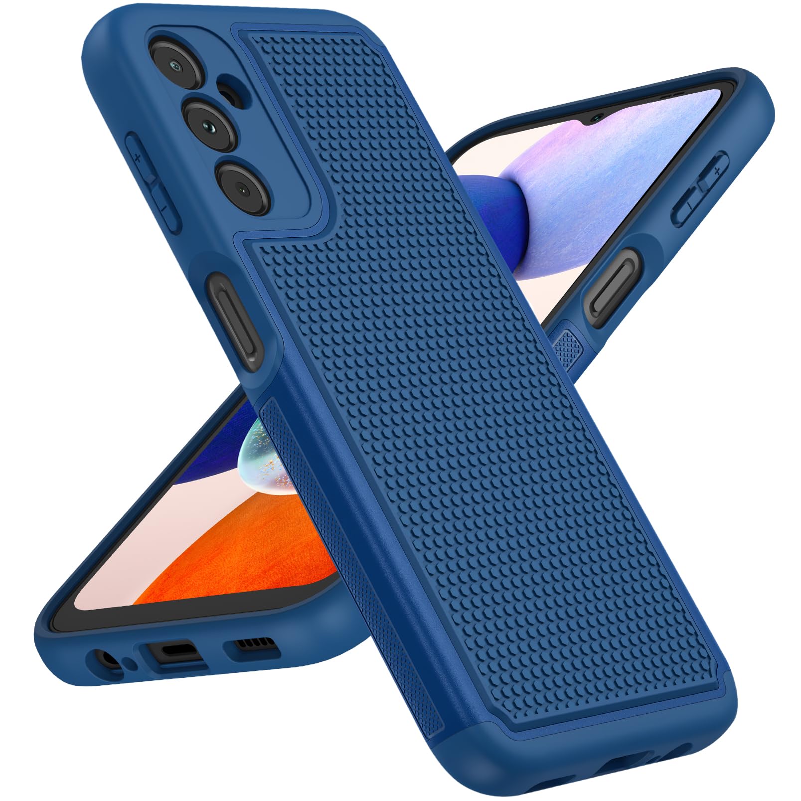 Fntcase Dual Layer Protective Case For Samsung Galaxy A14 5G   Shockproof Rugged Military Protection With Non Slip Textured Back