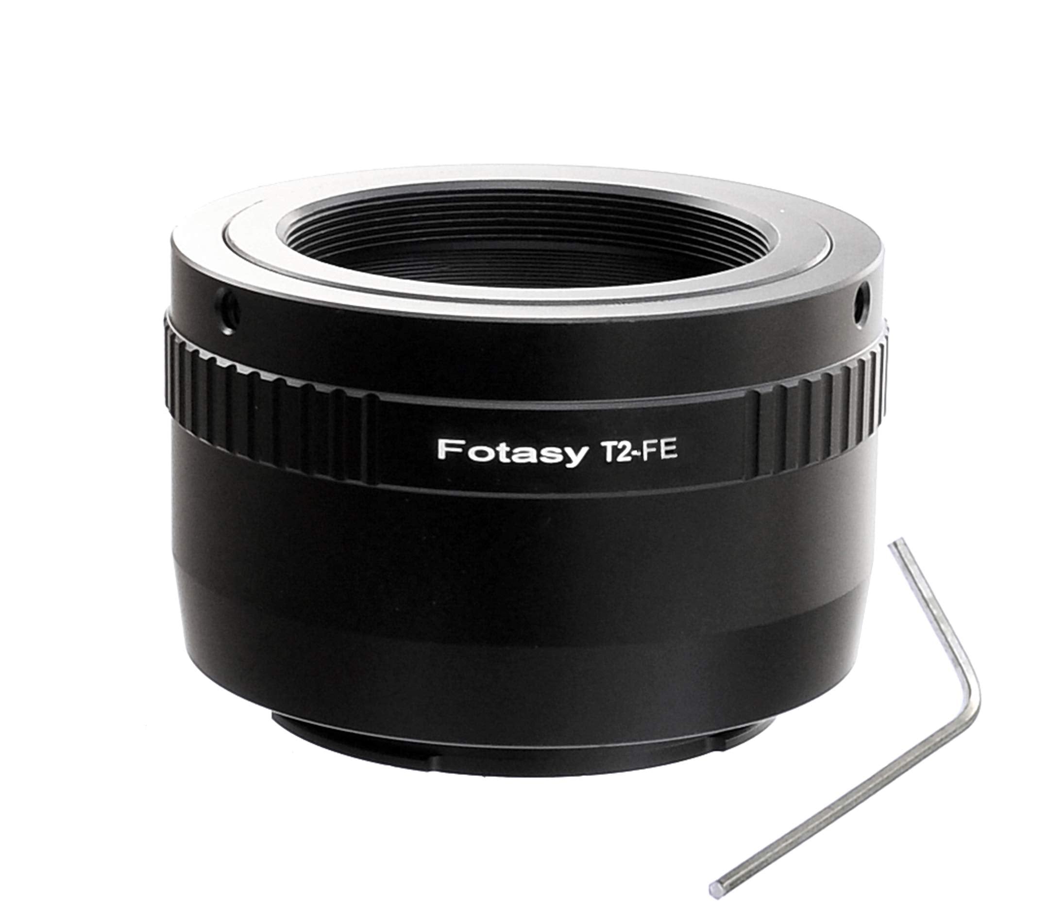Fotasy T Mount Lens to E Mount Adapter, T2 E Mount Adapter, Telescope Lens Emount Adapter, Compatible with Sony a7 a7R a7s II II