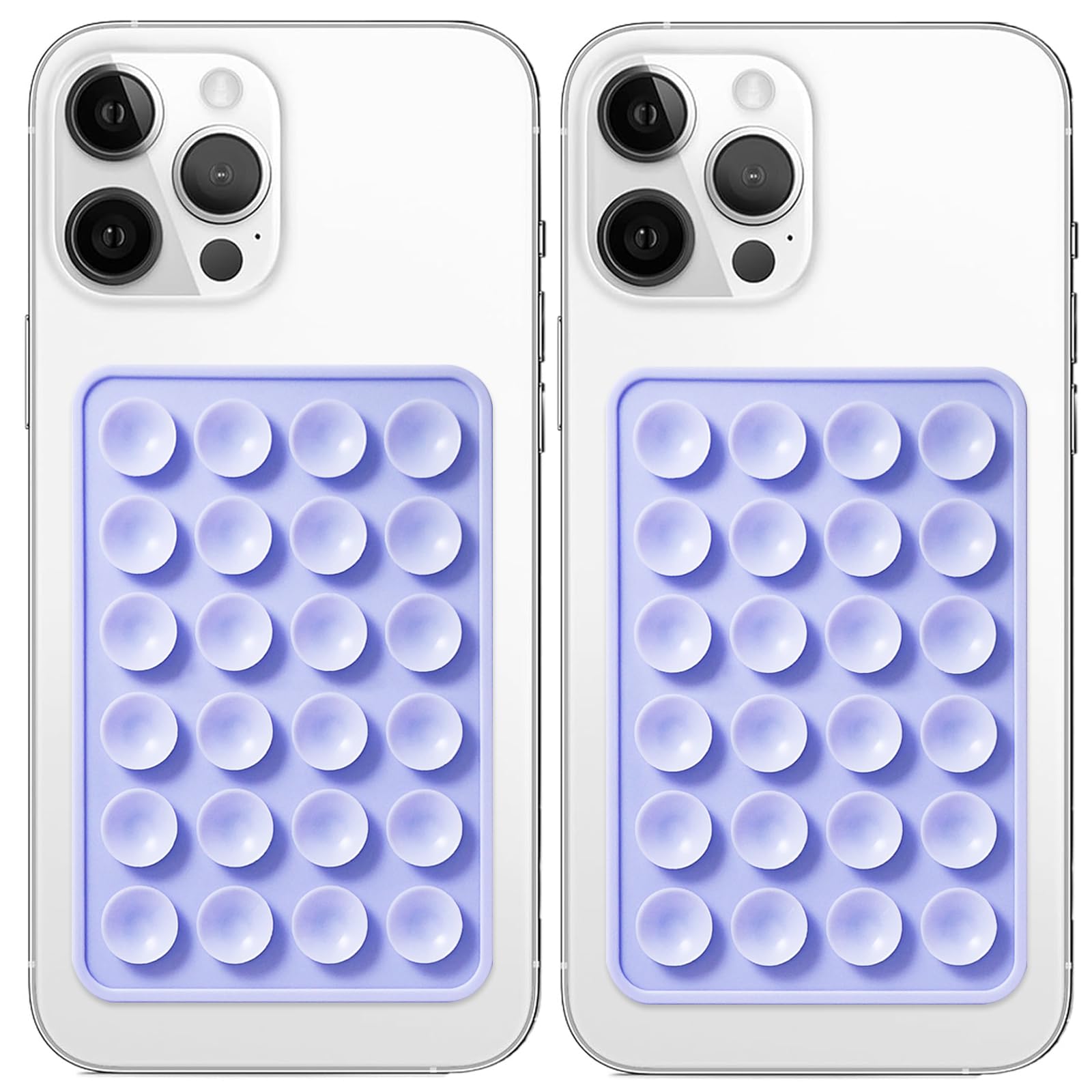 Anteel 2 Pack Silicone Suction Phone Case Mount, Non Slip Sticky Grip For Cellphone, Silicon Adhesive Suction Cup Mount, Strong 