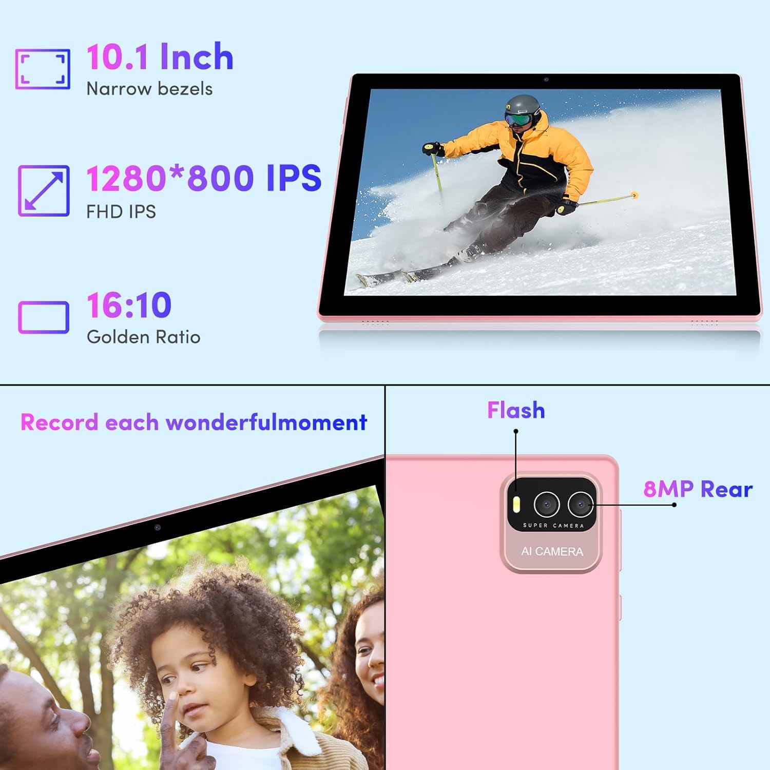 Android 13 Tablet With Keyboard, 10 Inch 2 In 1 Tablets, 12Gb Ram+128Gb Rom 2.0Ghz Cpu Tableta, 2.4G/5G Wifi6 Bt 5.0 Tablet Pc,