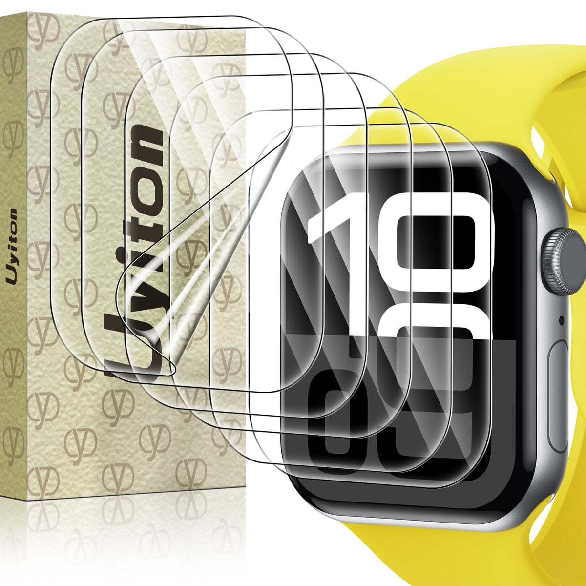 Uyiton 6Pack For Apple Watch Series 10 Screen Protector 46Mm, Military Grade Replacement Tpu Film [Not Glass] Iwatch Protector A
