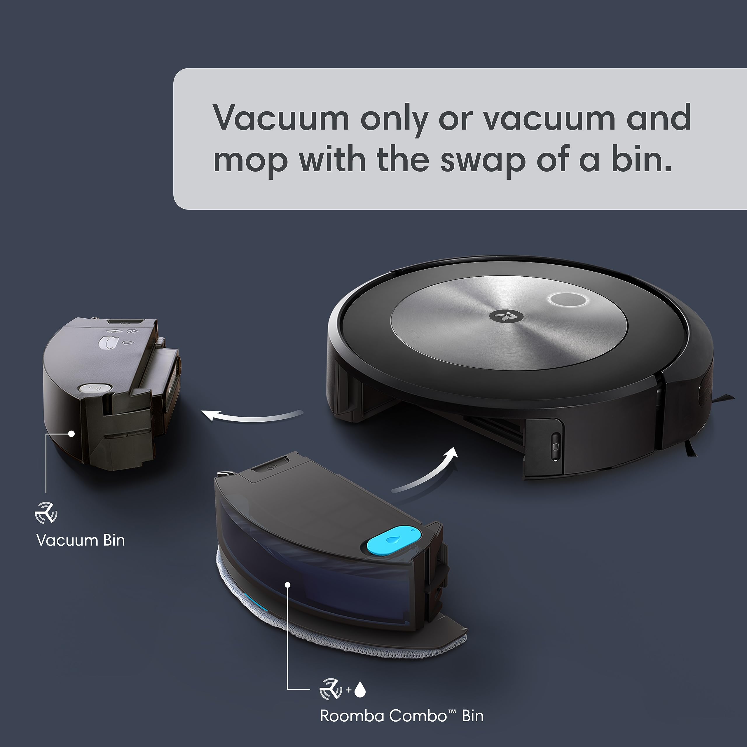 Irobot Roomba Combo J5 Robot   2 In 1 Vacuum With Optional Mopping, Identifies & Avoids Obstacles Like Pet Waste & Cords, Clean