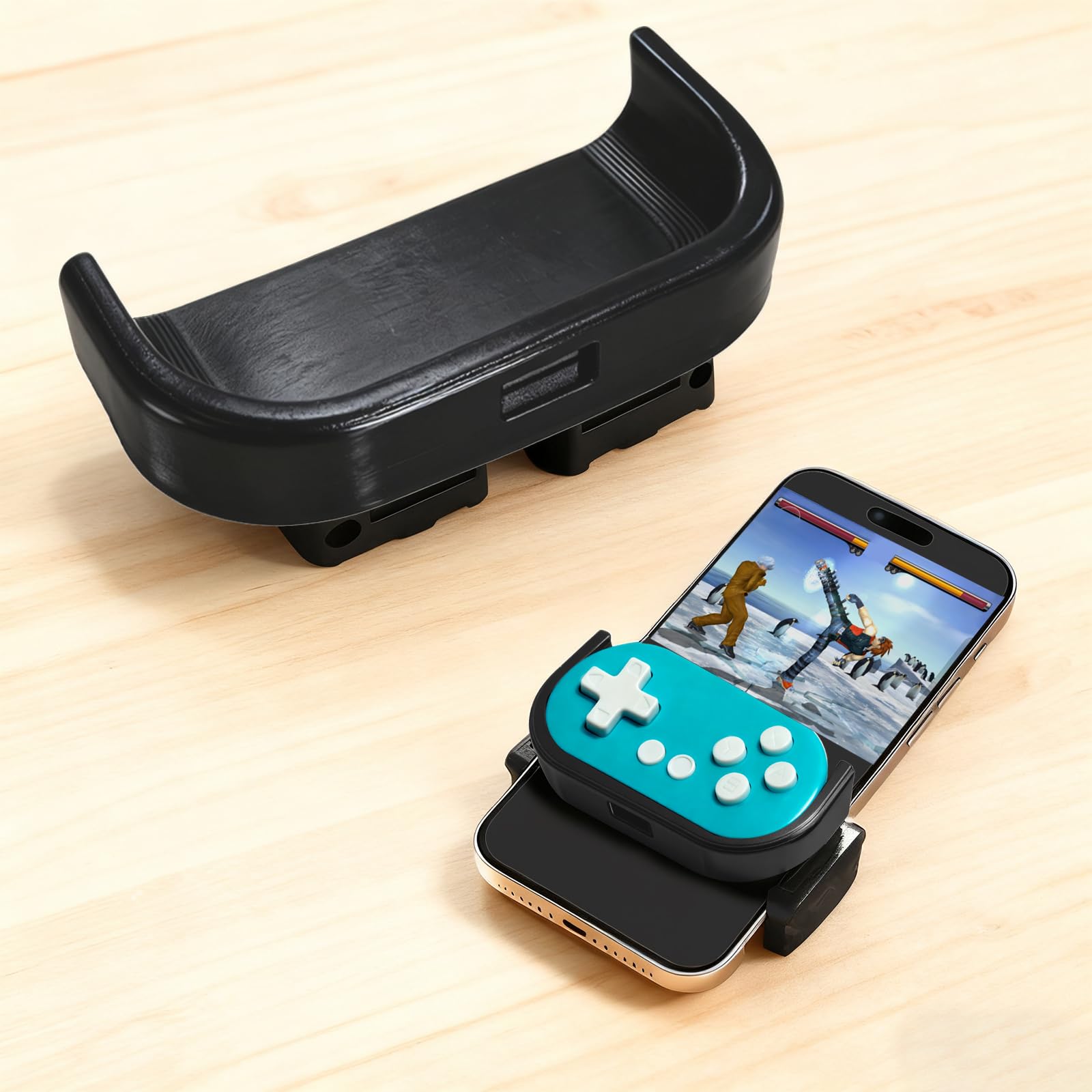 Uonekamo Mobile Clip for 8BitDo Zero 2 Controller, Foldable Adjustable Phone Holder Mount, Extendable Gaming Clip Bracket for Sm