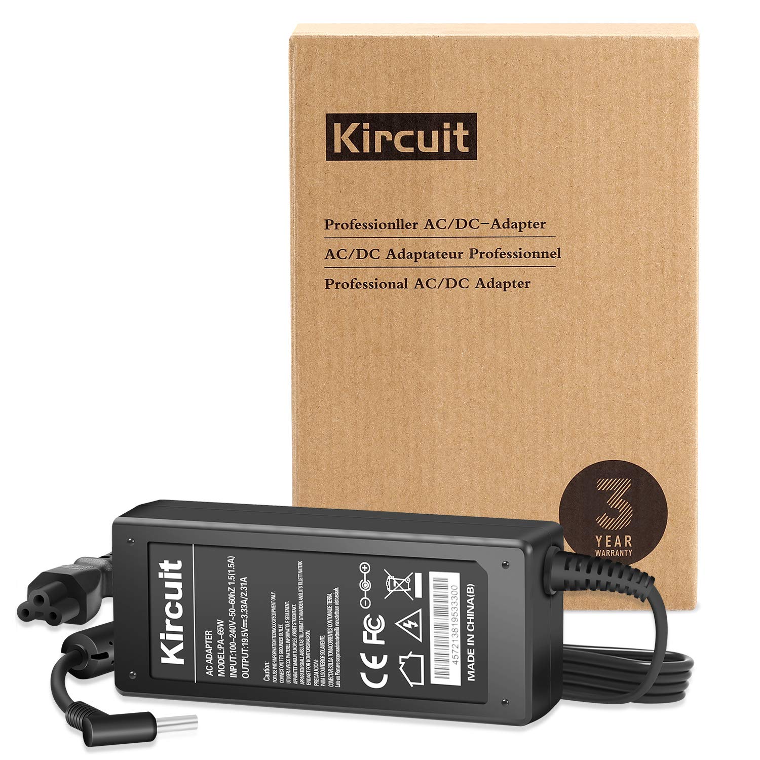 Kircuit 10Ft 19.5V 2.31A 45W Ac Adapter For Hp Eac 31213 R35737 Nsw26097 Laptop Power Supply Od: 4.5Mm Blue Plug Tip