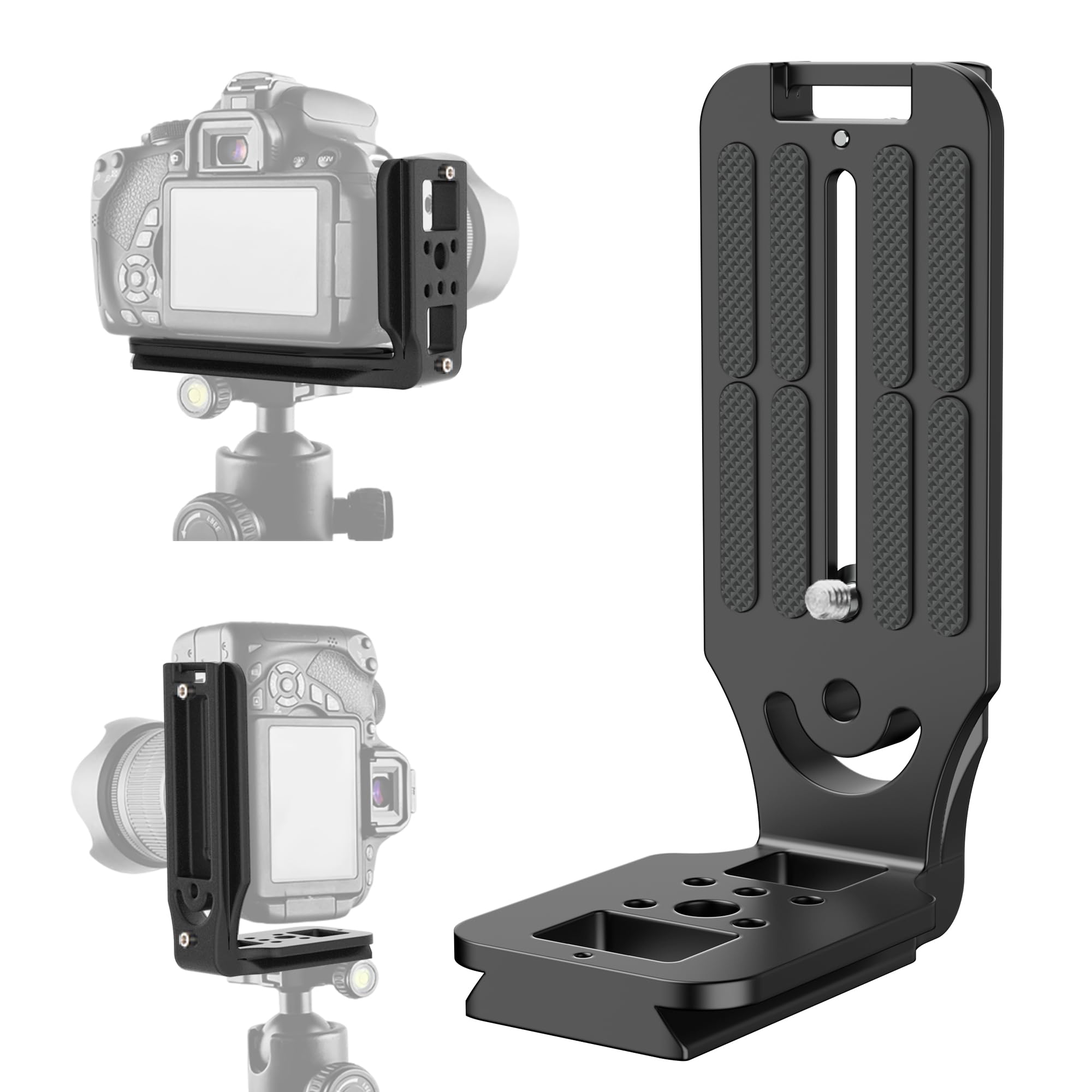 (Real Single One) DSLR Camera L Bracket Quick Release Plate Vertical Horizontal Switching Tripod Compatible with Canon Nikon Son