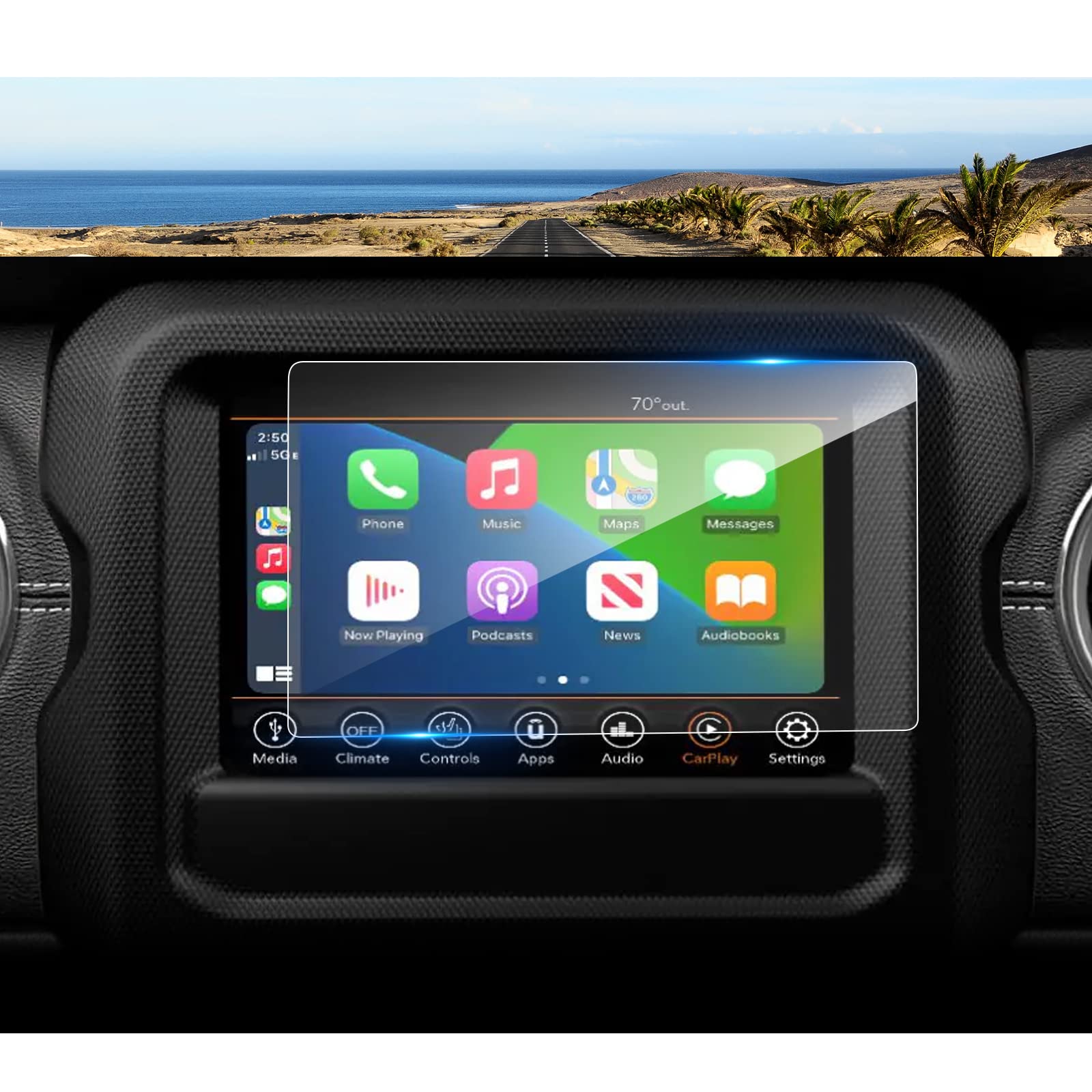 Coleya 2018 2022 2023 Wrangler Screen Protector For Jeep Wrangler 7 Inch Touch Screen, 2023 J Eep Wrangler Jl Tempered Glass 202