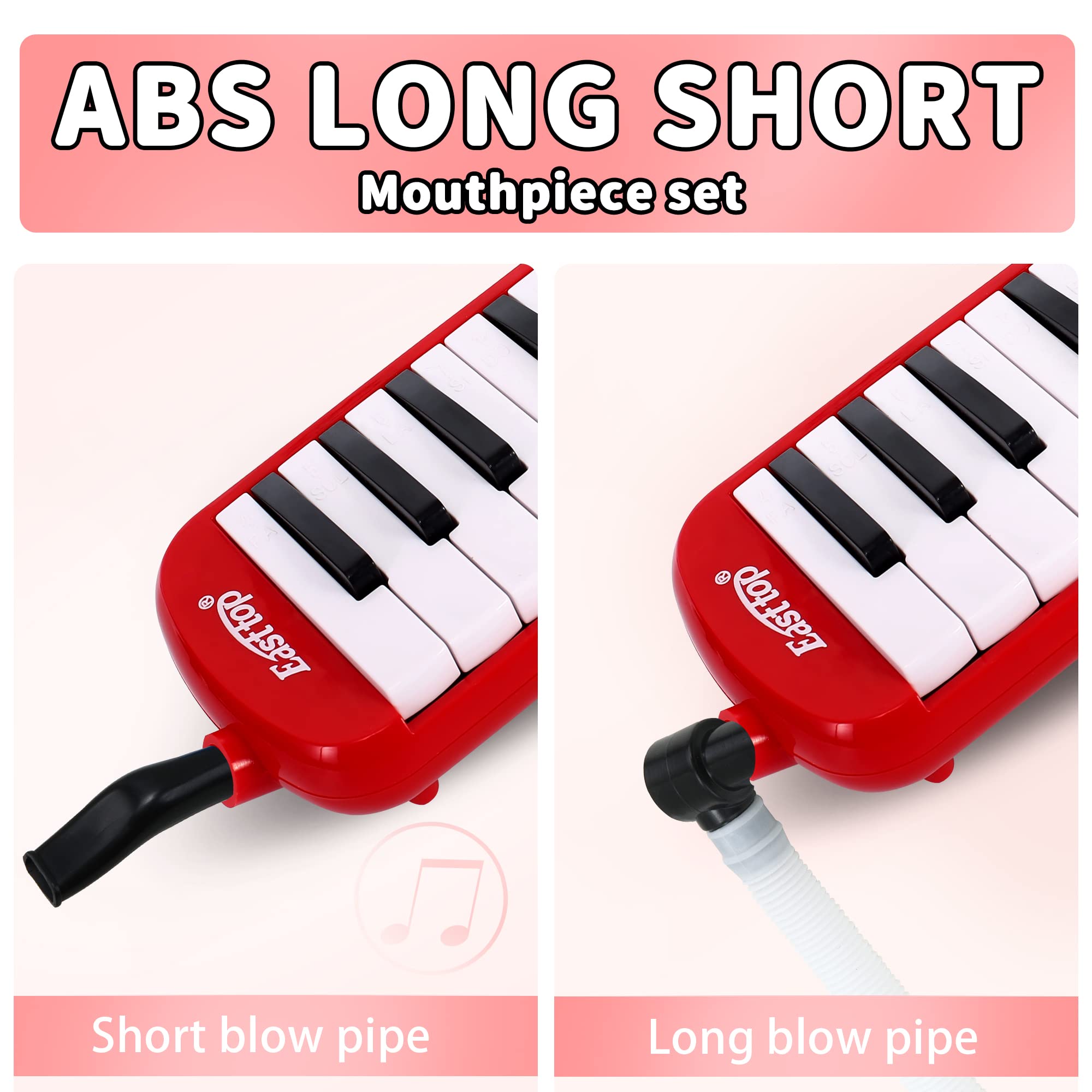 East Top 32-Key Melodica, Professional Mouth Melodica Keyboard Organ Melodica Instrument For Adults, Students And Kids, As A Gif