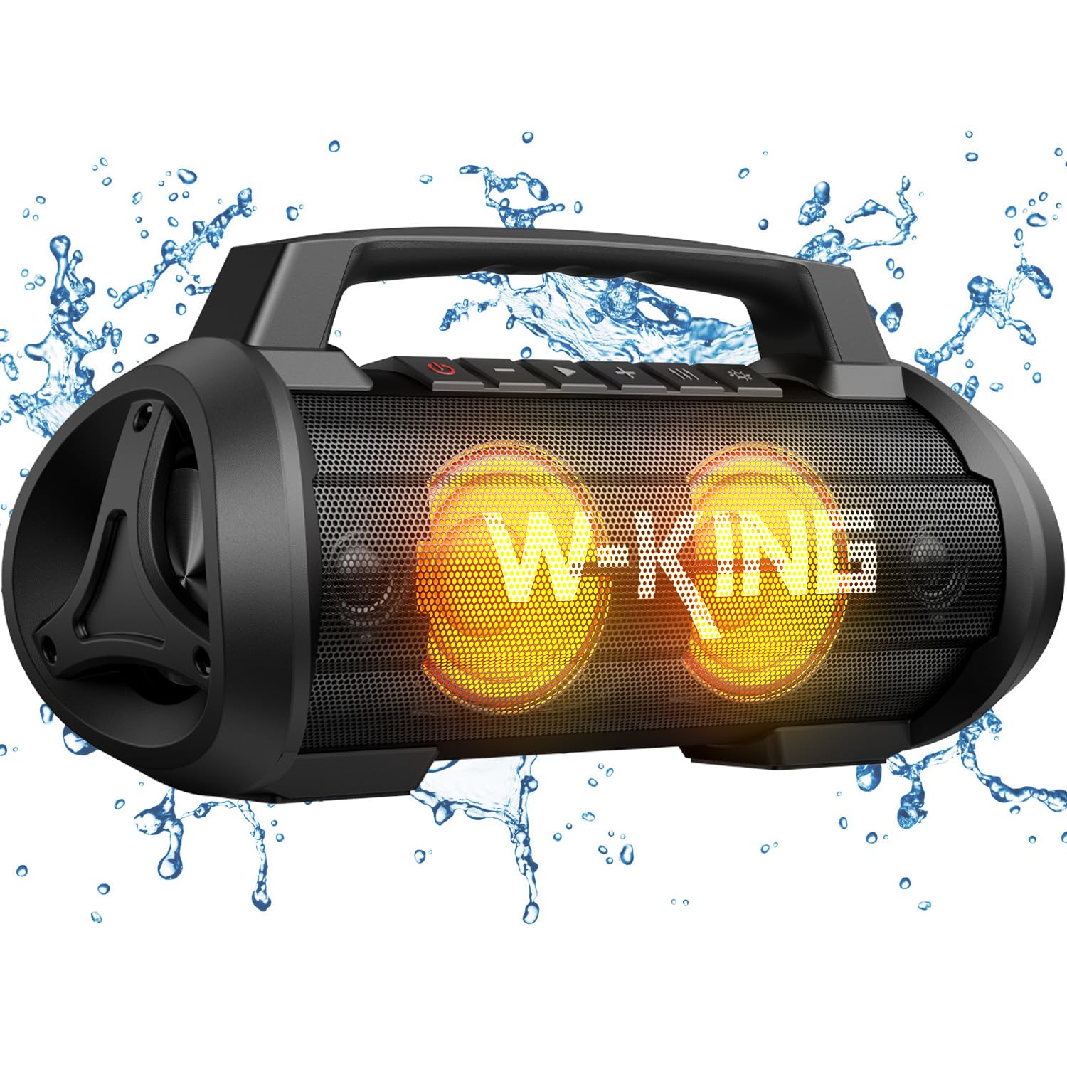 W King Bluetooth Speaker Wireless, 70W 90W Peak Outdoor Speakers Bluetooth Loud Party Speaker Large Portable Waterproof Bluetooth Speakers With Subwoofer/Deep Bass/Dsp/Stereo Pairing/Eq/42H/Power Bank