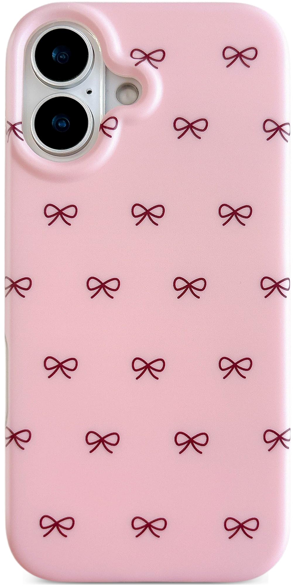 Qokey Compatible for iPhone 17 Case(6.3 2025), Frosted Bowknot Case, Cute Simple Aesthetics Design for Girls Women, Lightweight 