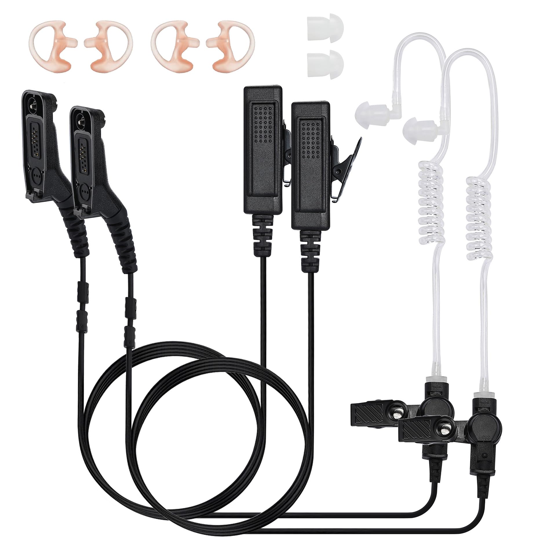 Seekingtec ?2 Pack? Xpr 7550E Earpiece Compatible With Motorola Radios Xpr6350 Xpr6550 Xpr7550 Apx 4000 6000 7000 Walkie Talkie 