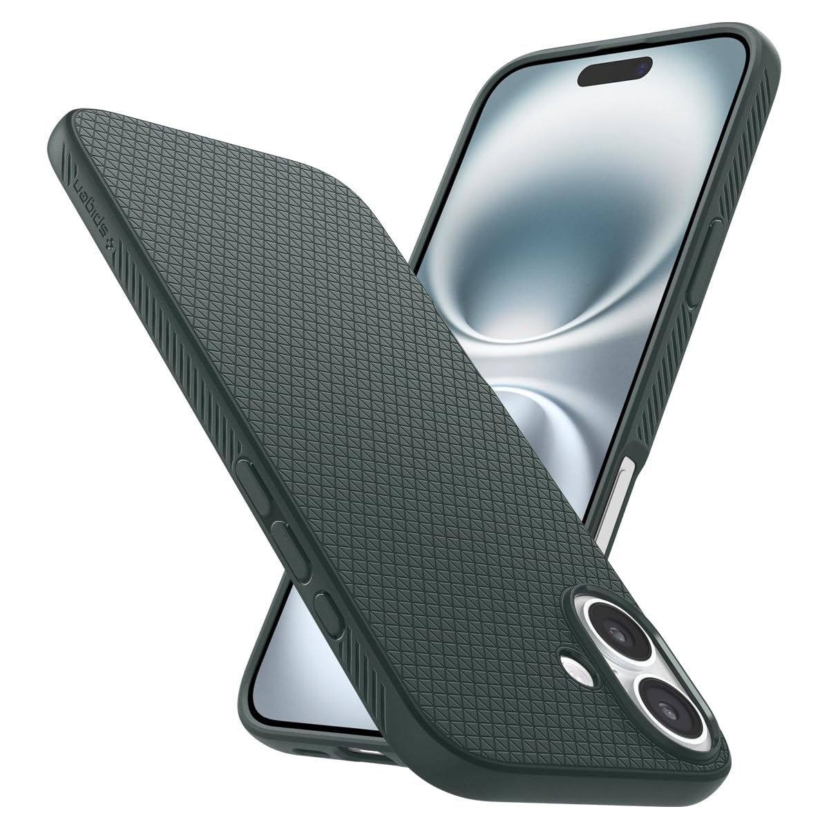 Spigen Liquid Air Designed For Iphone 16 Case [Not Compatible With Magsafe], [Military Grade Protection]   Abyss Green