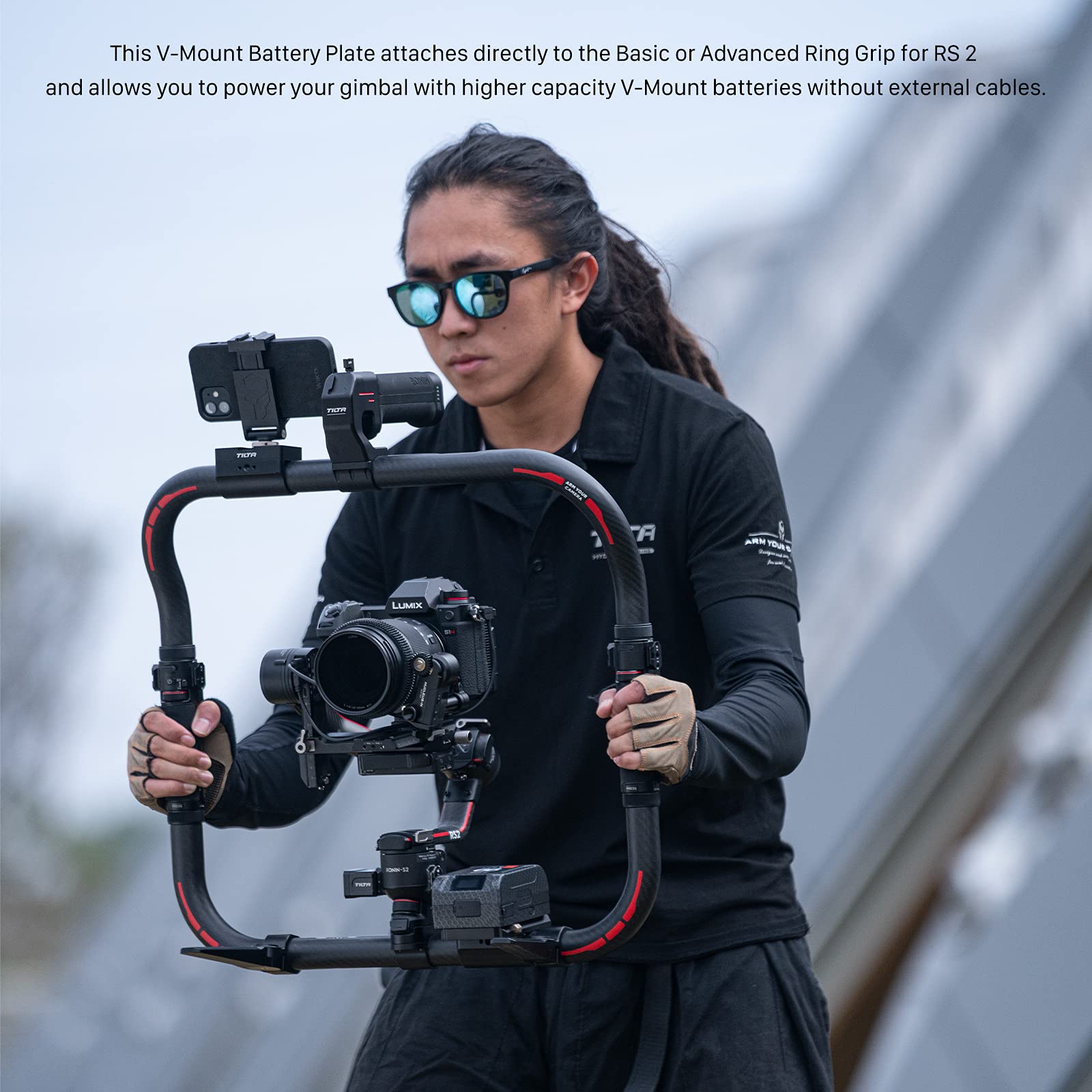 Tilta V Mount Battery Plate For Basic & Advanced Ring Grip | Compatible With Dji Rs4 Pro / Rs4 / Rs3 Pro / Rs2 Pro | Longer Batt