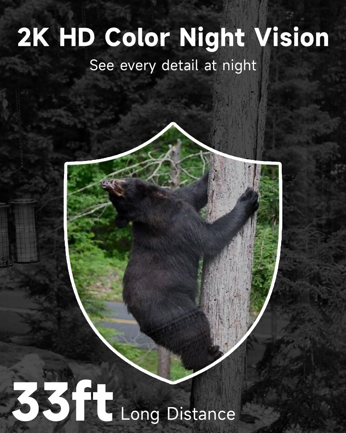 Richcho 2Pack Wireless Security Camera Outdoor, 2K Color Night Vision 130 Viewing Angle Ai Motion Detection 2 Way Talk Battery P