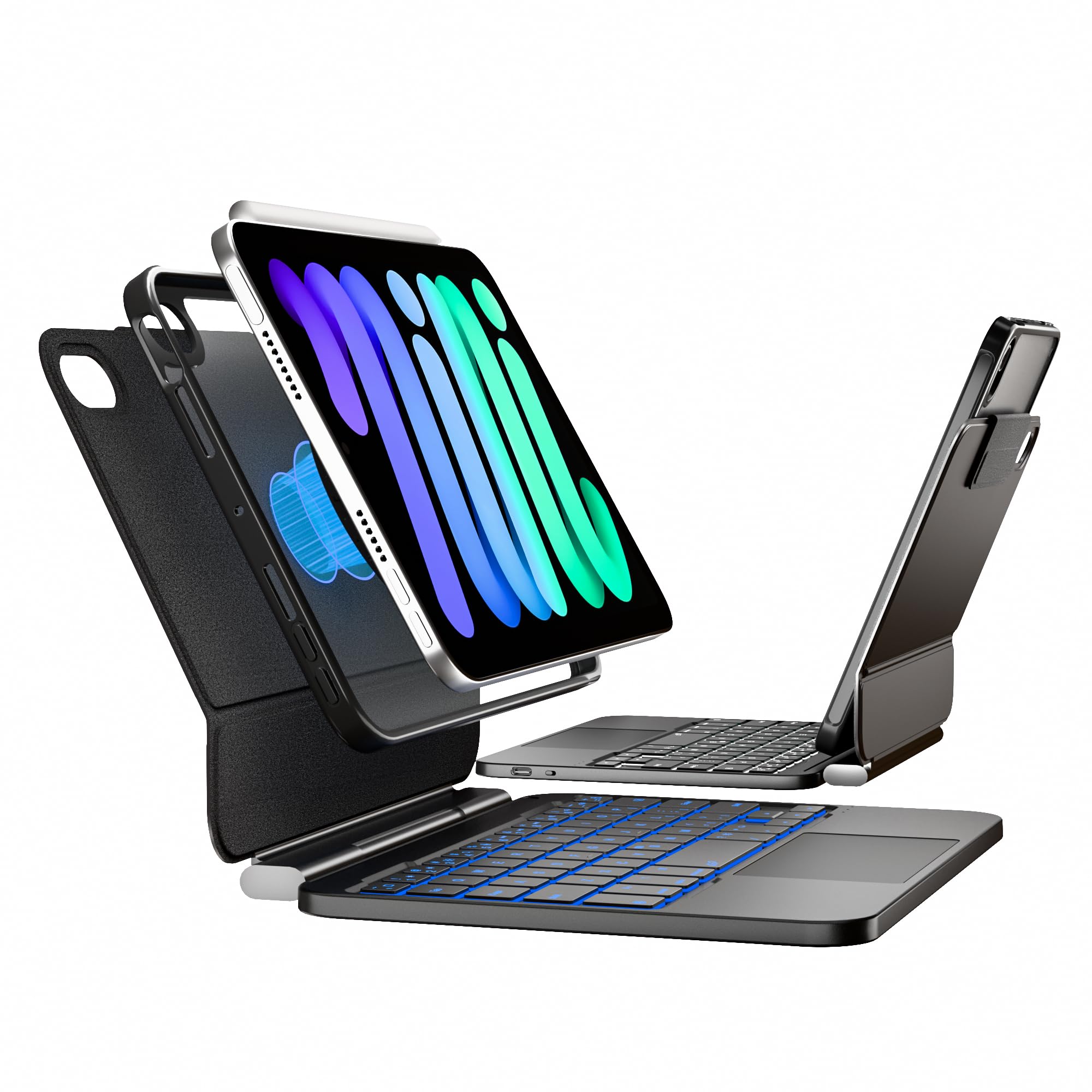 TypeKey MagicStyle Keyboard Case for iPad mini 7 (A17 Pro)/Mini 6 8.3 inch