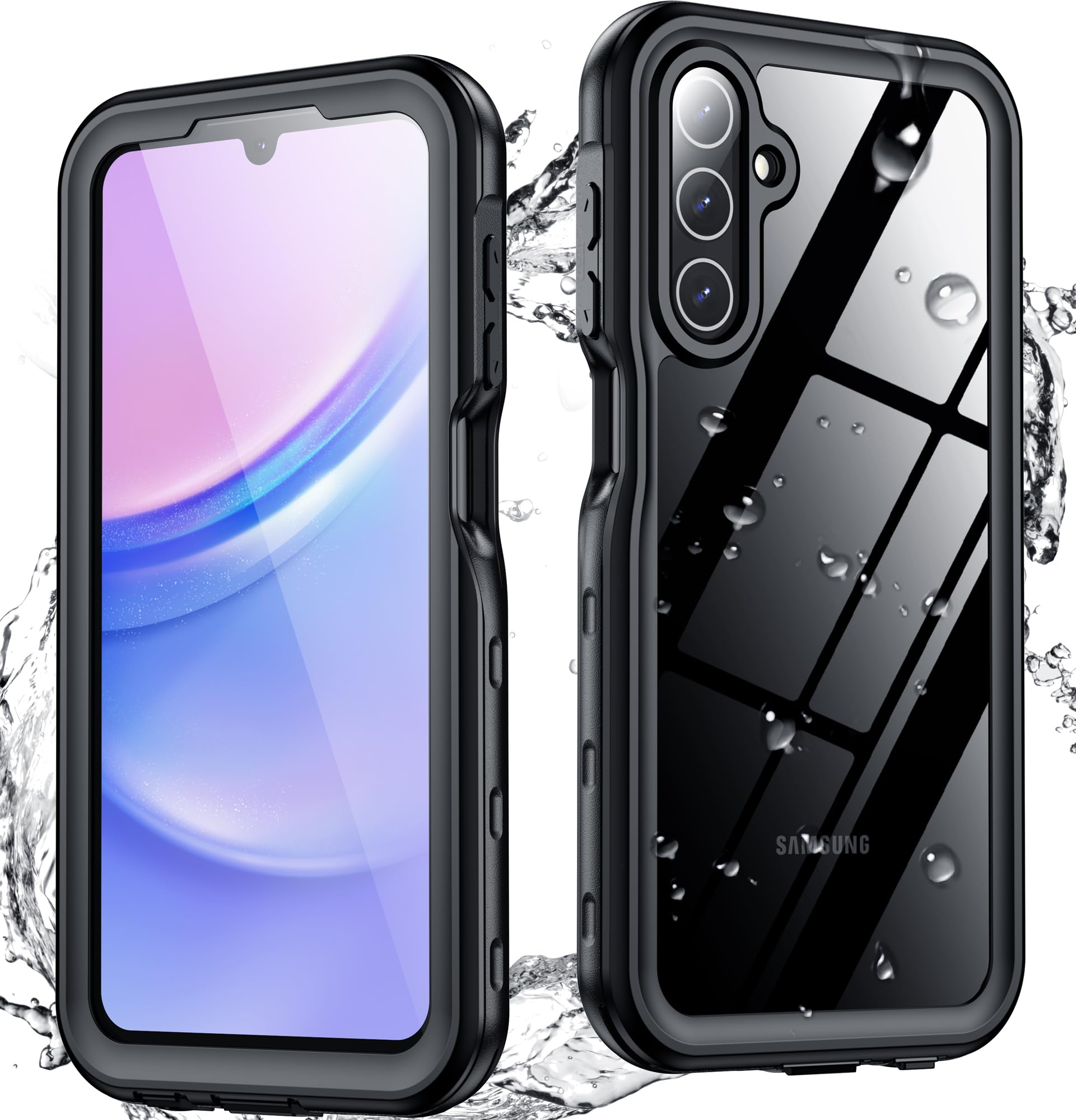 Spidercase For Samsung Galaxy A15 5G Case Waterproof, Full Heavy Duty Protection, Built In Screen & Camera Protector, Military S