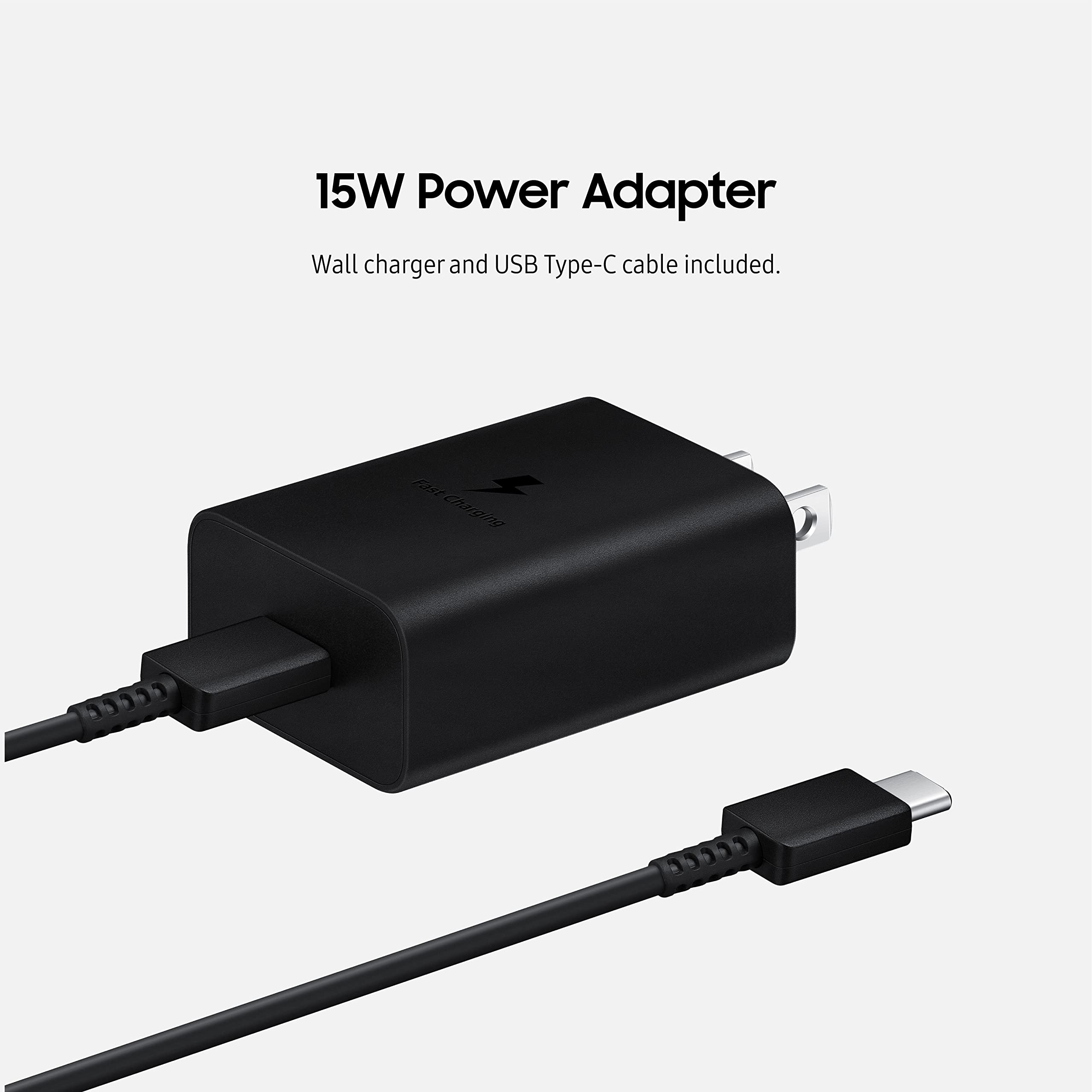 Samsung 15W Wall Charger Type C (Usb-C Cable Included), Black
