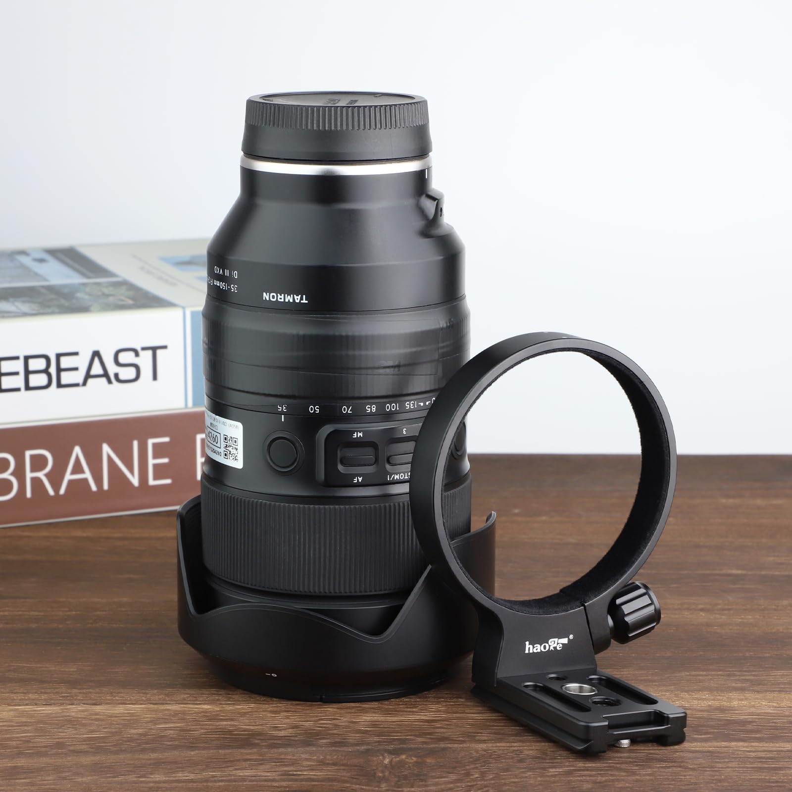 Haoge Tripod Mount Ring For Tamron 35 150 Mm F/2 2.8 Di Iii Vxd A058 Lens And Sigma 100 400Mm F/5 6.3 Dg Os Hsm Lens For Canon Ef Mount And Nikon F Mount Built In Arca Type Plate