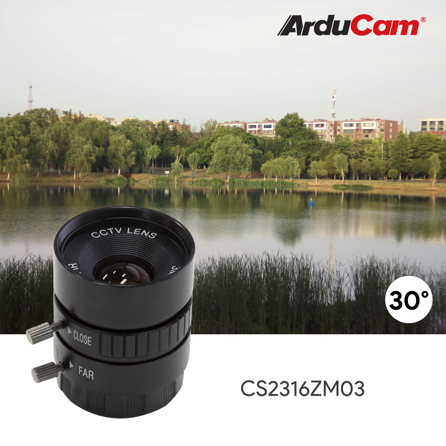 Arducam Cs Mount Lens Kit For Raspberry Pi Hq Camera (Type 1/2.3), 6Mm To 25Mm Focal Lengths, 65 To 14 Degrees, Telephoto, Wide
