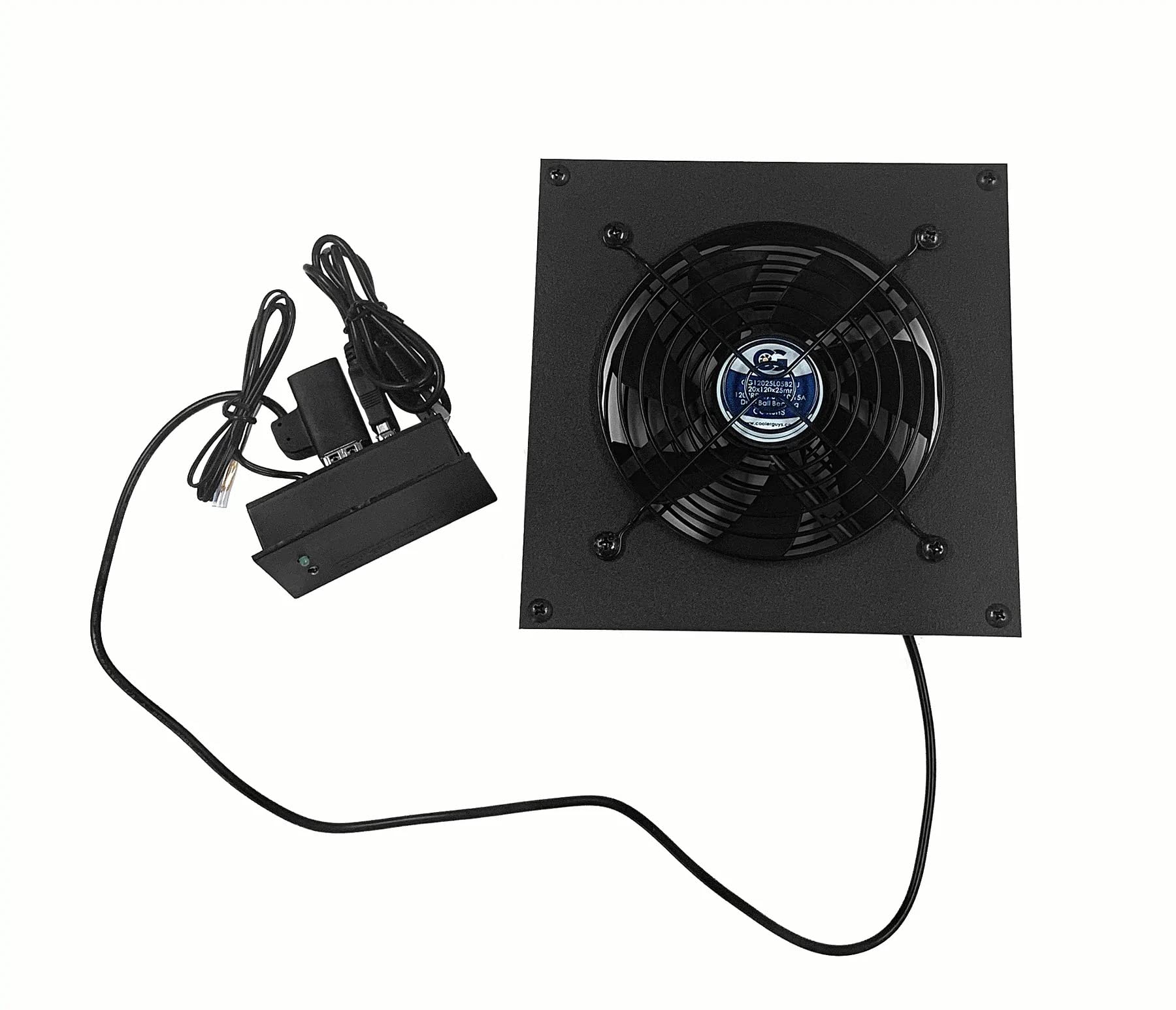 coolerguys Single 120mm USB Fan with Bracket and Preset Thermostat
