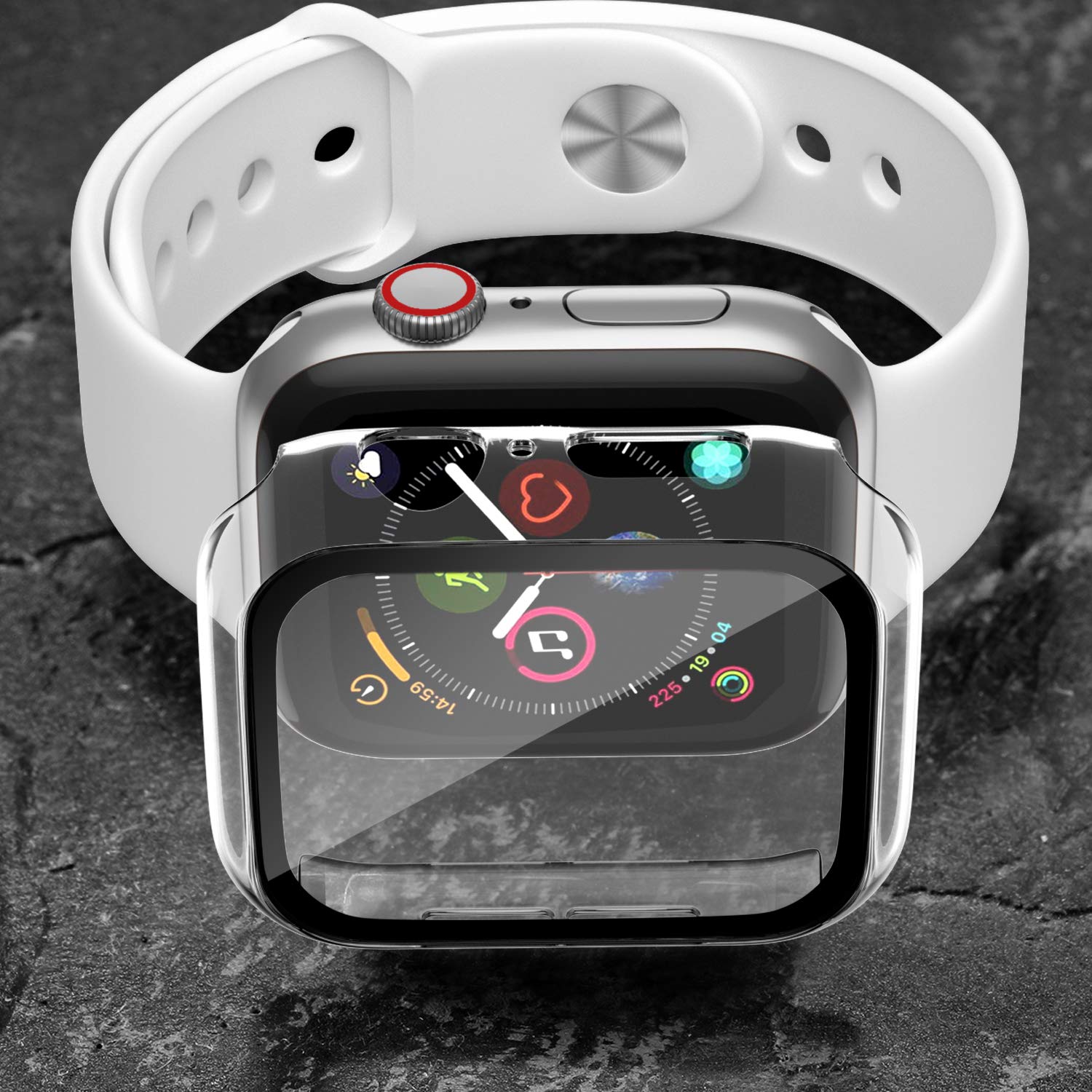 Charlam Compatible With Apple Watch Case 40Mm Iwatch Se Series 6/5/4 Built In Screen Protector, Thin Guard Bumper Full Coverage