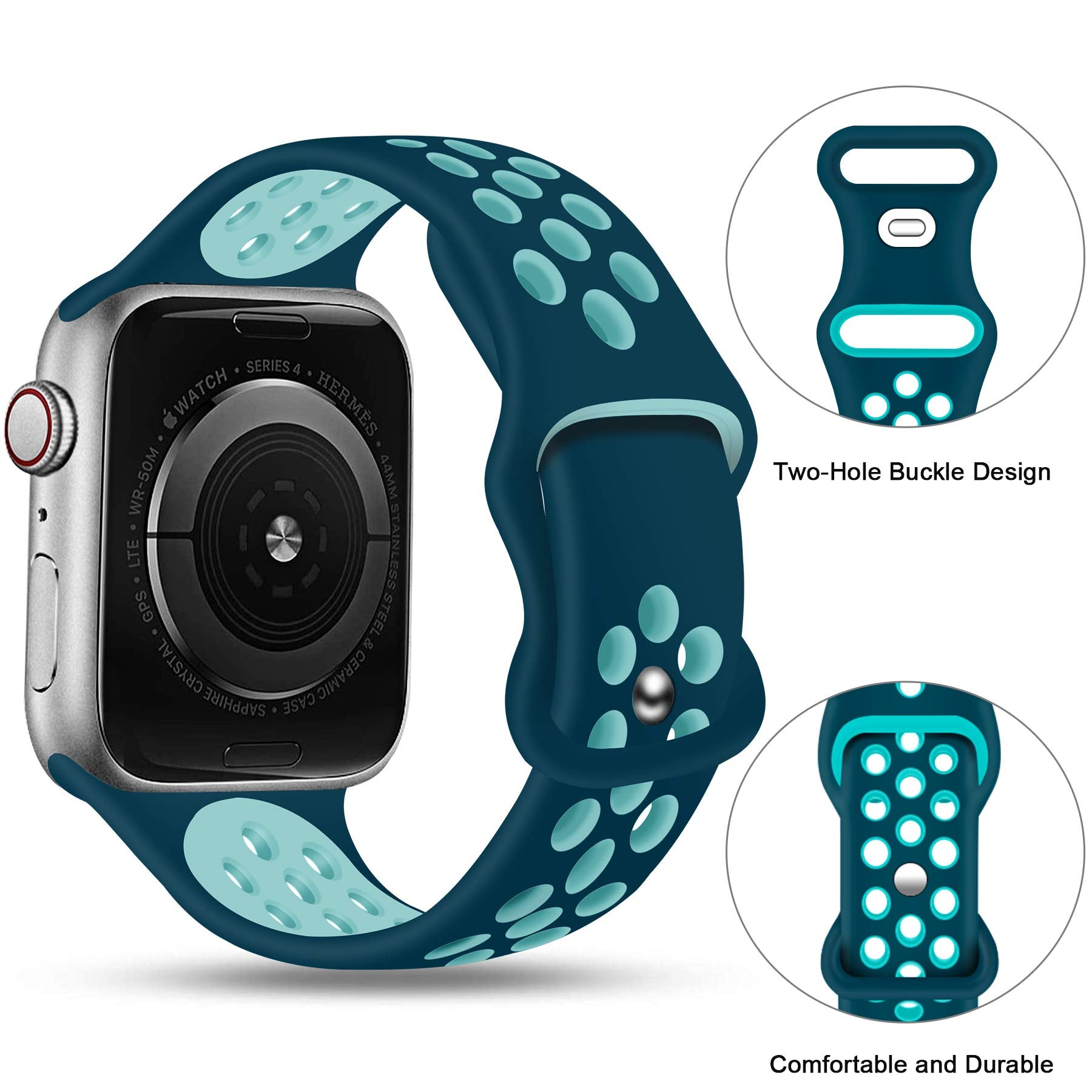 Sport Bands Compatible For Apple Watch Bands 38Mm/40Mm/41Mm/42Mm Series 10,Soft Silicone Sport Women Men Replacement Strap Compa