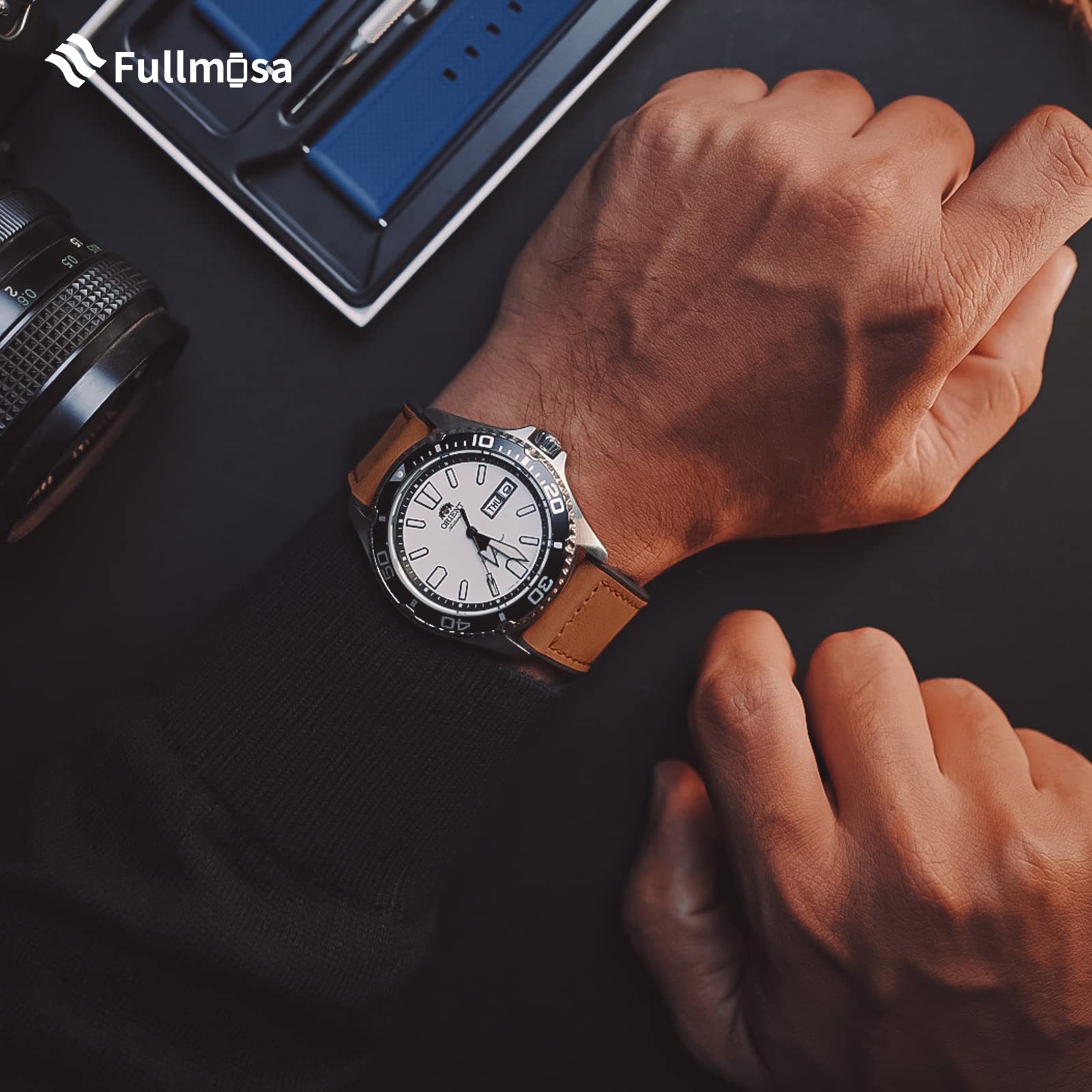 Fullmosa 18Mm 20Mm 22Mm Quick Release Watch Band Breathable Leather Silicone Strap For Garmin Vivoactive 4/5 Venu 2/3/Sq For Wom