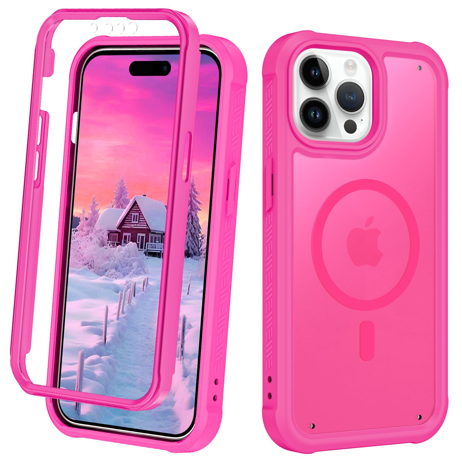 Avocase Magnetic for iPhone 14 Pro Case Built in Screen Protector [Compatible with MagSafe] Military-Grade Protection Full Body 