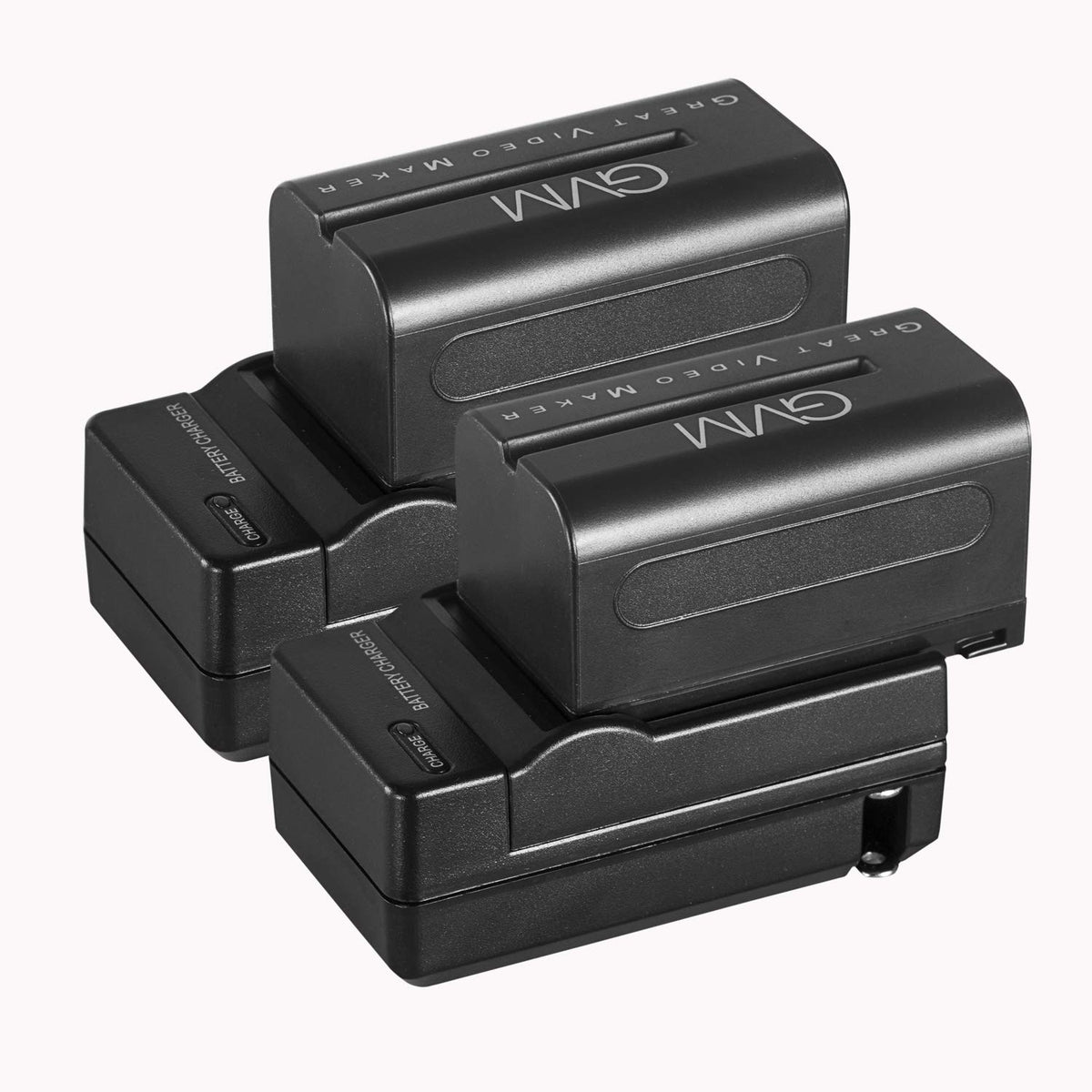 Gvm 2 Pack Np F750/770 4400Mah Batteries With Travel Chargers For Np F975, Np F960, Np F950, Np F930, Np F770, Np F750, Np F550,