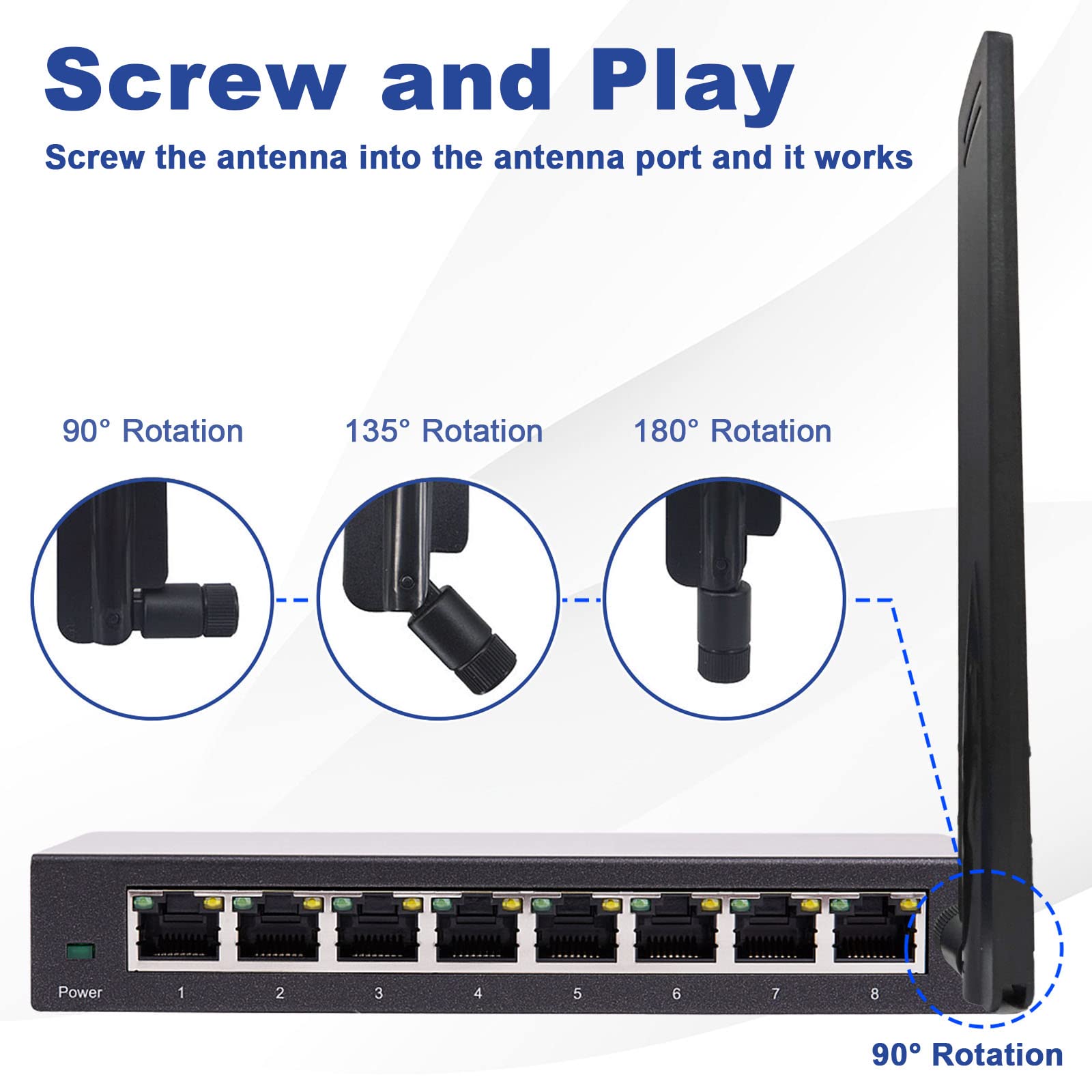 12Dbi 433Mhz Antenna High Gain Radio Antenna Sma Male Connector Omni Directional Antenna Wireless Antenna For Wireless Sensor Ne