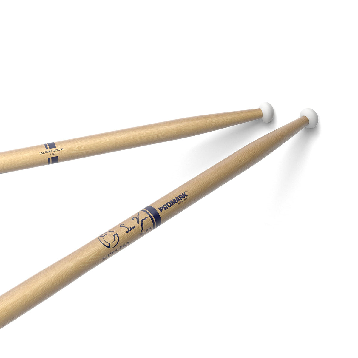 Promark Drum Sticks   Sean Vega Ts8 System Blue Tenor Drumsticks   Drum Sticks Set   Nylon Tip   Hickory Drumsticks   Consistent