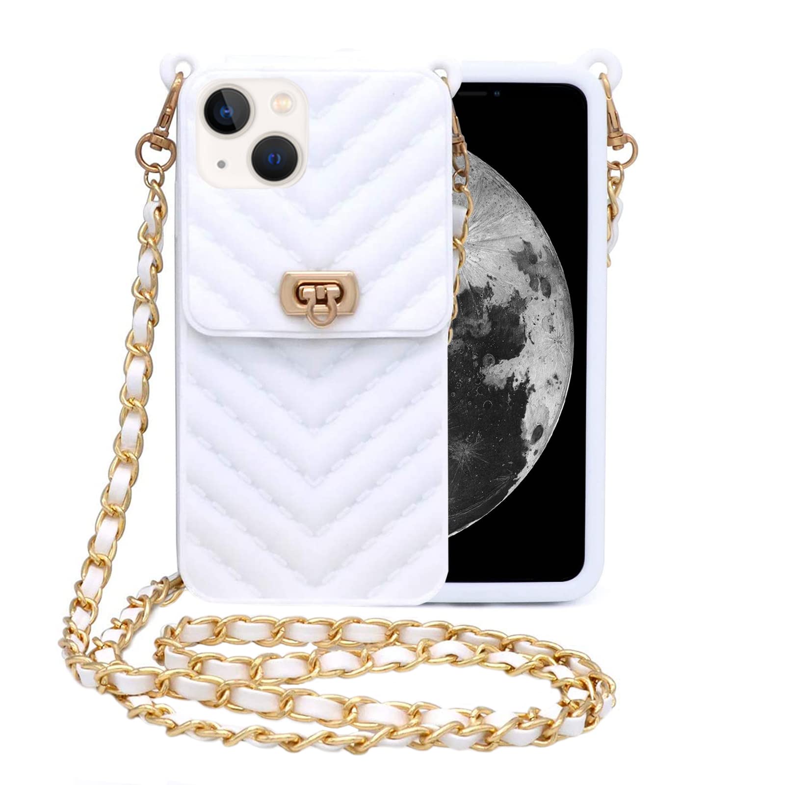 Yatchen For Iphone 12/12 Pro Wallet Case ,Crossbody Phone Case With Lanyard Strap Cute Purse Case Flip Credit Card Holder Soft S