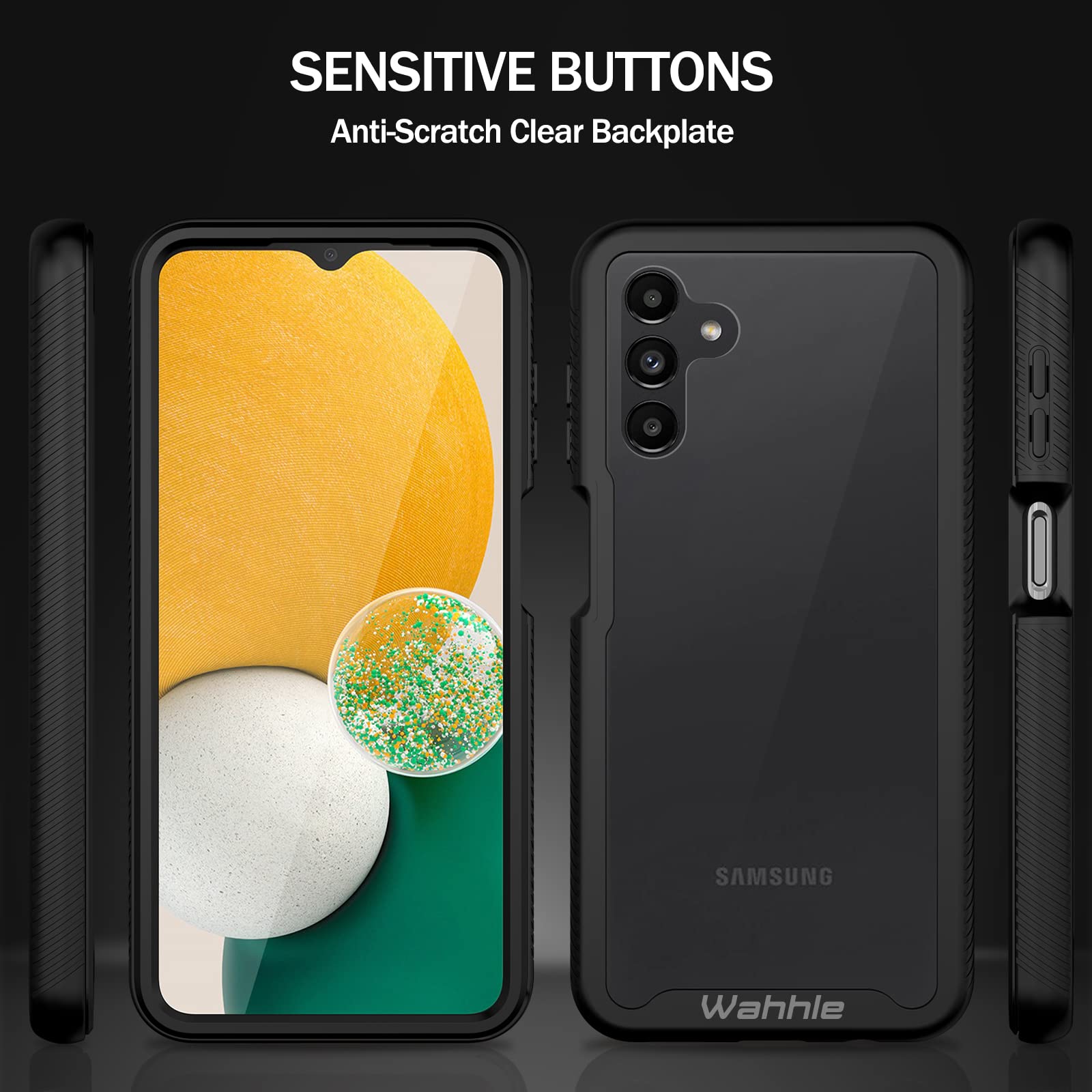 Wahhle Compatible With Samsung Galaxy A13 5G Case, Built In Screen Protector Full Body Shockproof Slim Fit Bumper Protective Pho