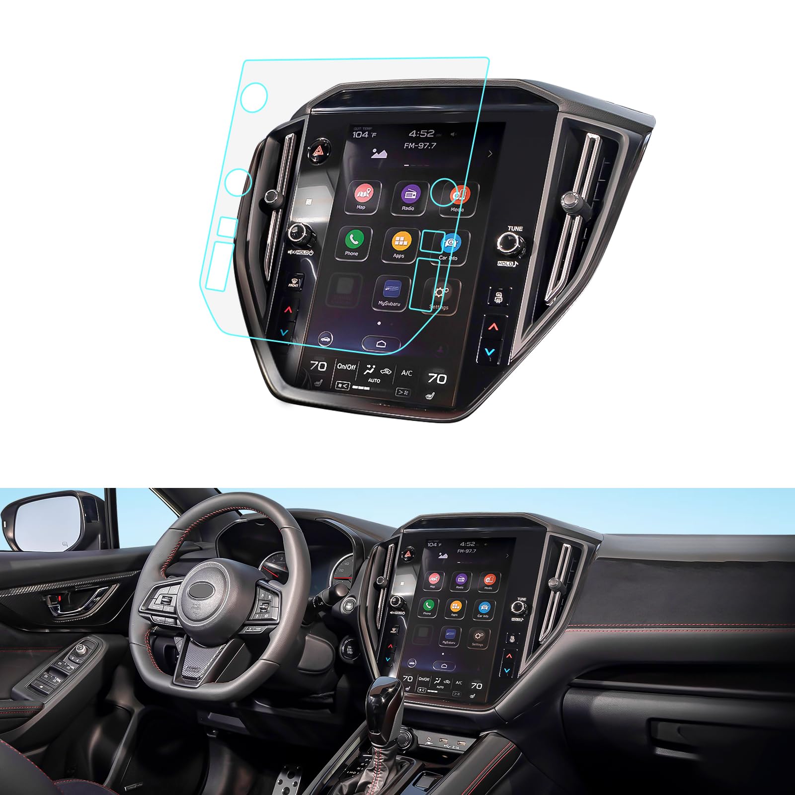 Luwu For 2022 2025 Subaru Wrx Screen Protector 11.6Inch Subaru Wrx Navigation Protective Film Subaru Wrx Touchscreen Protector Subaru Wrx Navigation Protector Foil 2024 2025 Subaru Wrx Accessories