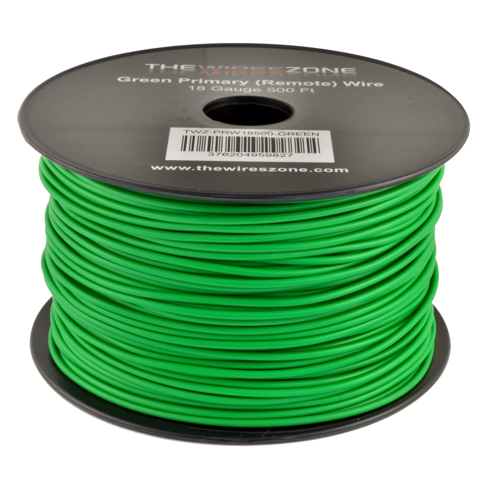 The Wires Zone Green 18 Gauge AWG 500 Feet ft Stranded Primary Remote Wire Cable
