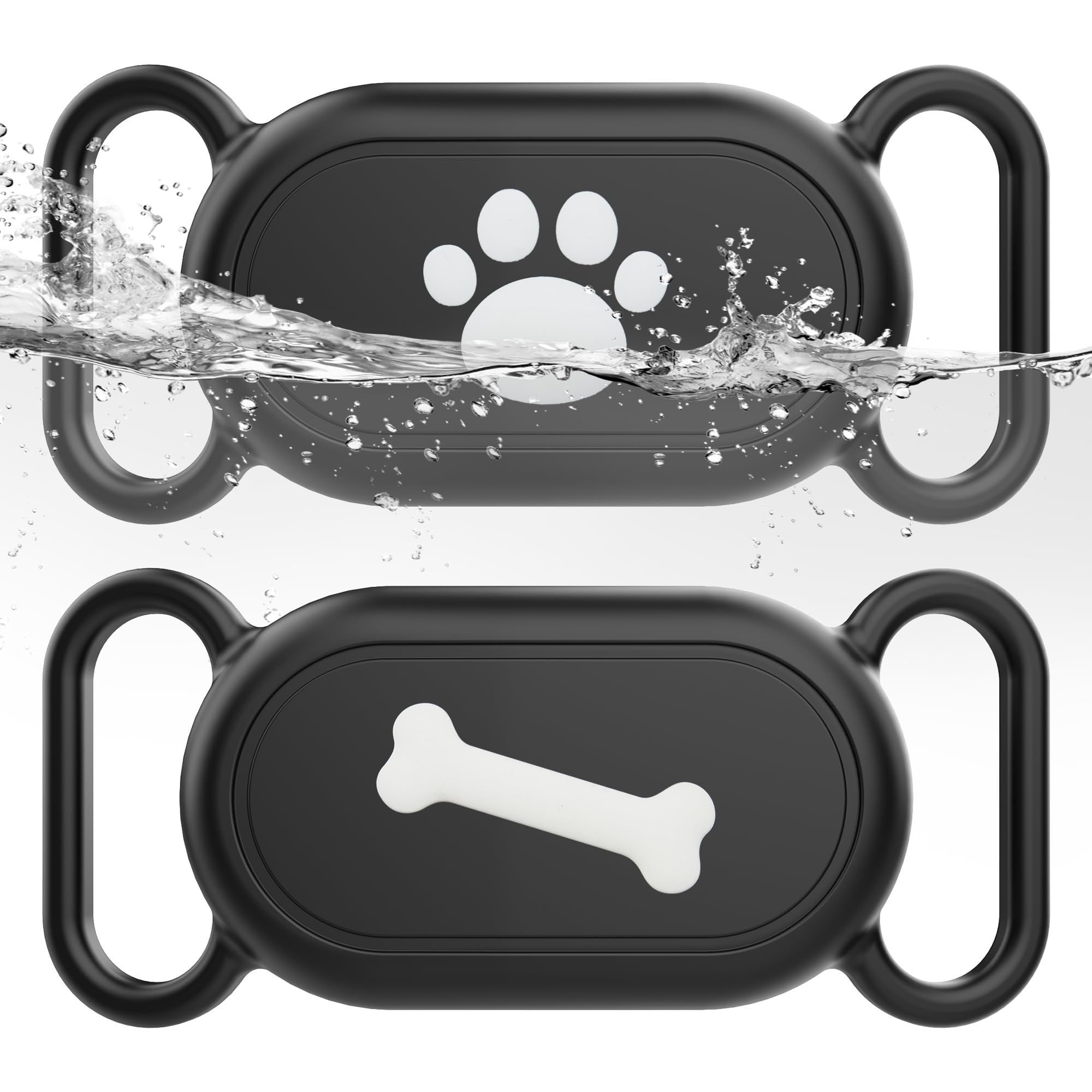 Dog Collar Holder(2 Pack) For Galaxy Smarttag2, Waterproof Silicone Case For Pet Cat, Anti Lost Scratch Resistant Protective Cov