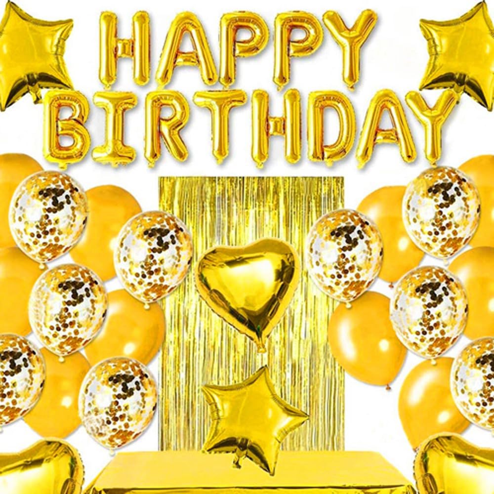 Qrabbit 4 Pack Gold Party Streamers, Shiny Foil Fringe Curtain Backdrop For Birthday Wedding Bachelorette Baby Shower Bridal Sho