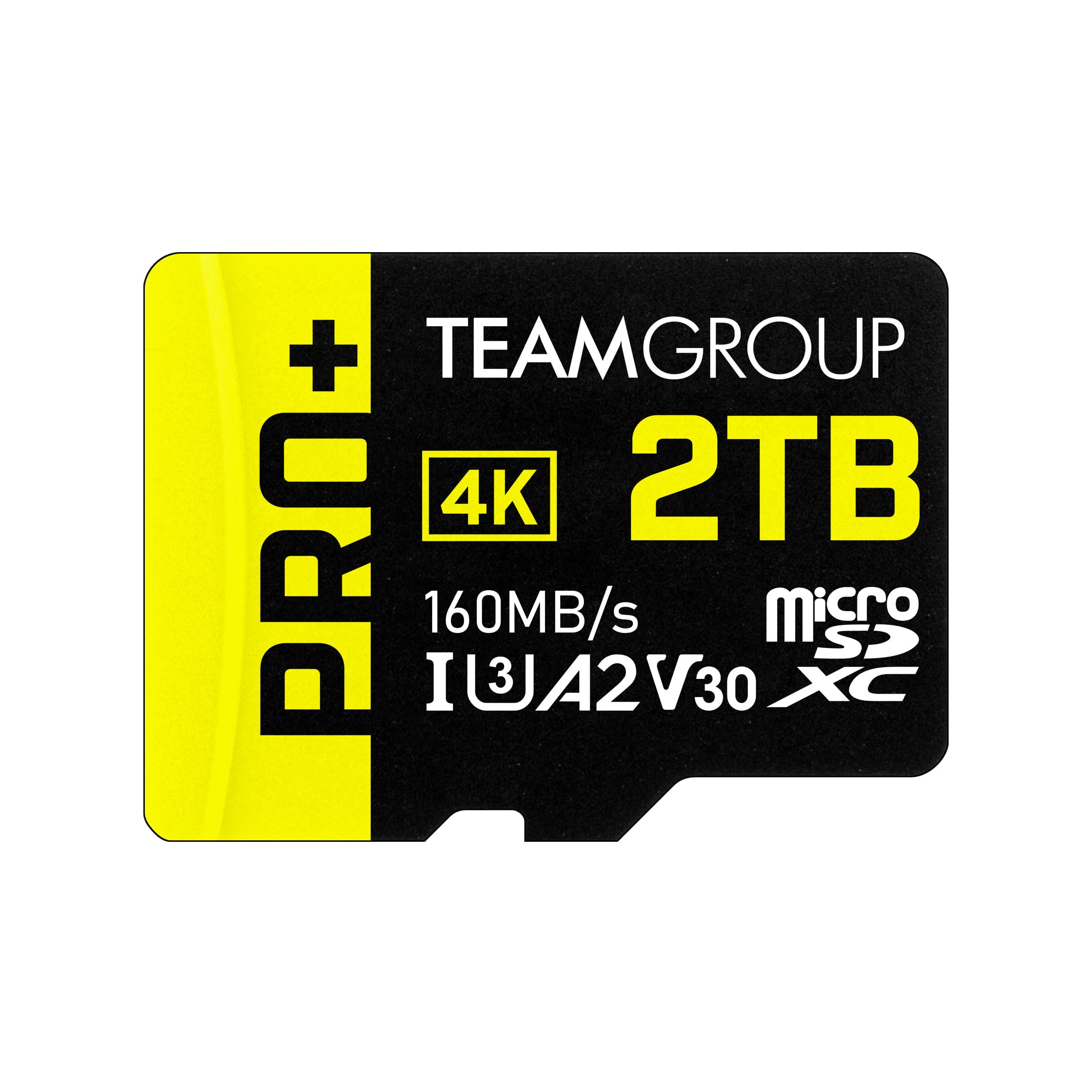 Teamgroup A2 Pro Plus Card 2Tb Micro Sdxc Uhs I U3 A2 V30, R/W Up To 160/110 Mb/S For Nintendo Switch, Steam Deck, Gaming Devices, Tablets, Smartphones, 4K Shooting, With Adapter Tppmsdx2Tia2V3003
