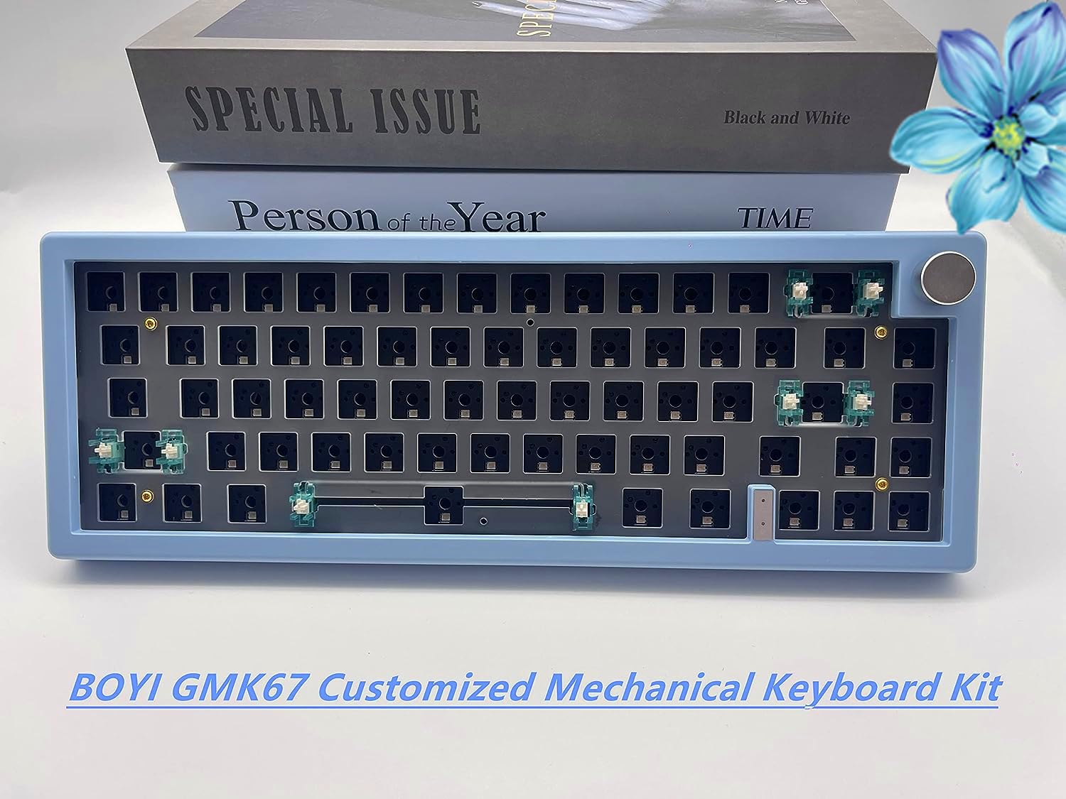 Boyi Gmk67 65% Keyboard Kit,Hot Swappable Bluetooth 5.0/2.4G/Type C Tri Mode Wireless Rgb Mechanical Keyboard Pcb Mounting Plate