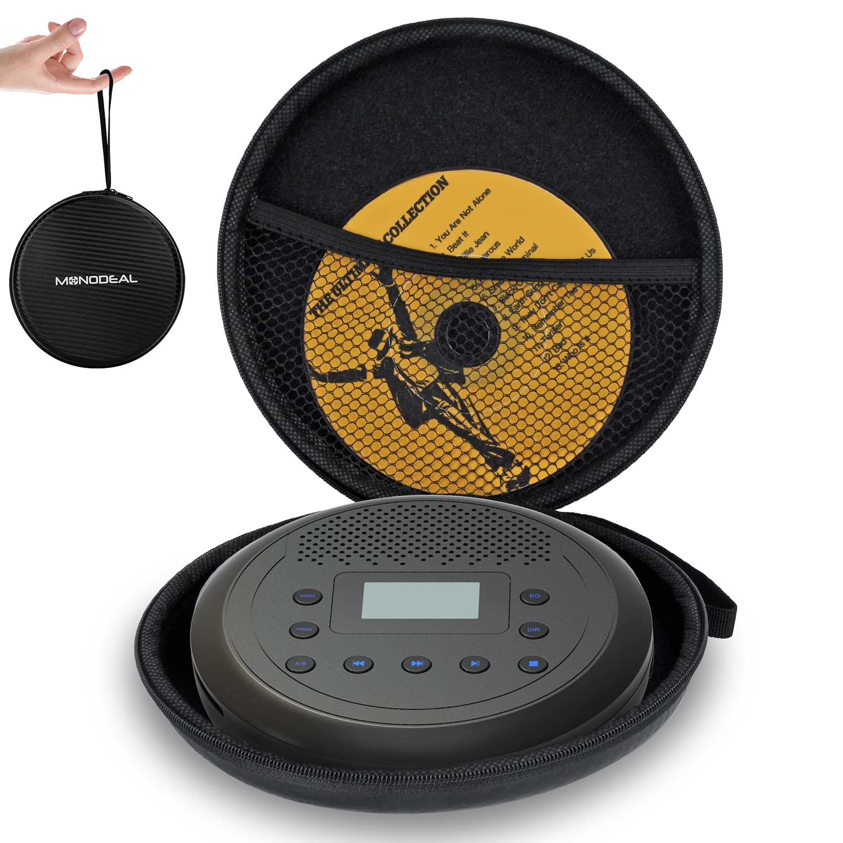 Monodeal Portable Cd Player Case Portable Cd Players, Also Compatible With Gueray, Hott, Gpx, Coby, Tyler, Arafuna, Oakcastle Cd Players