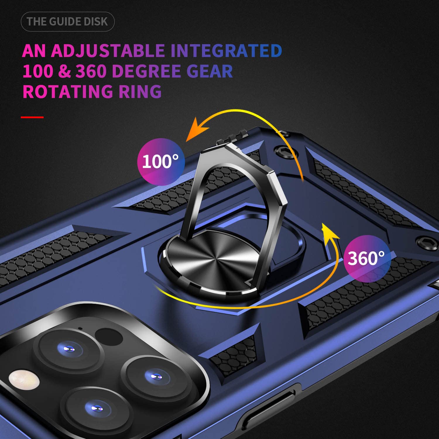 Addit Case For Iphone 14 Pro Phone Case Iphone 14 Pro Case, With Stand Ring, Support Magnet Car Mount, Military Grade, Heavy Dut