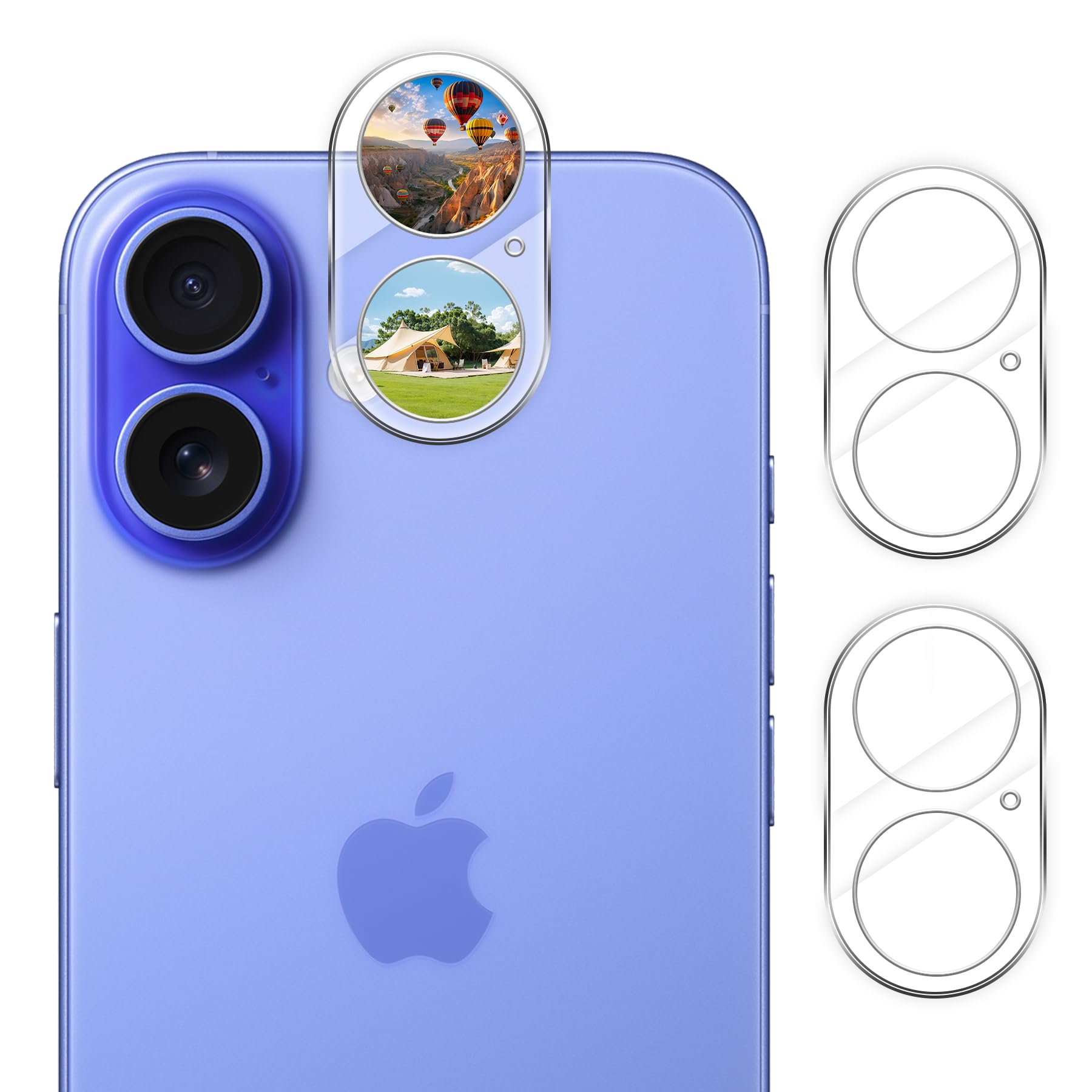AIYEEN Camera Lens Protector (3 Pack) Compatible with iPhone 17 6.3 Camera Lens Cover Protection, 9H Tempered Glass, HD Clear An
