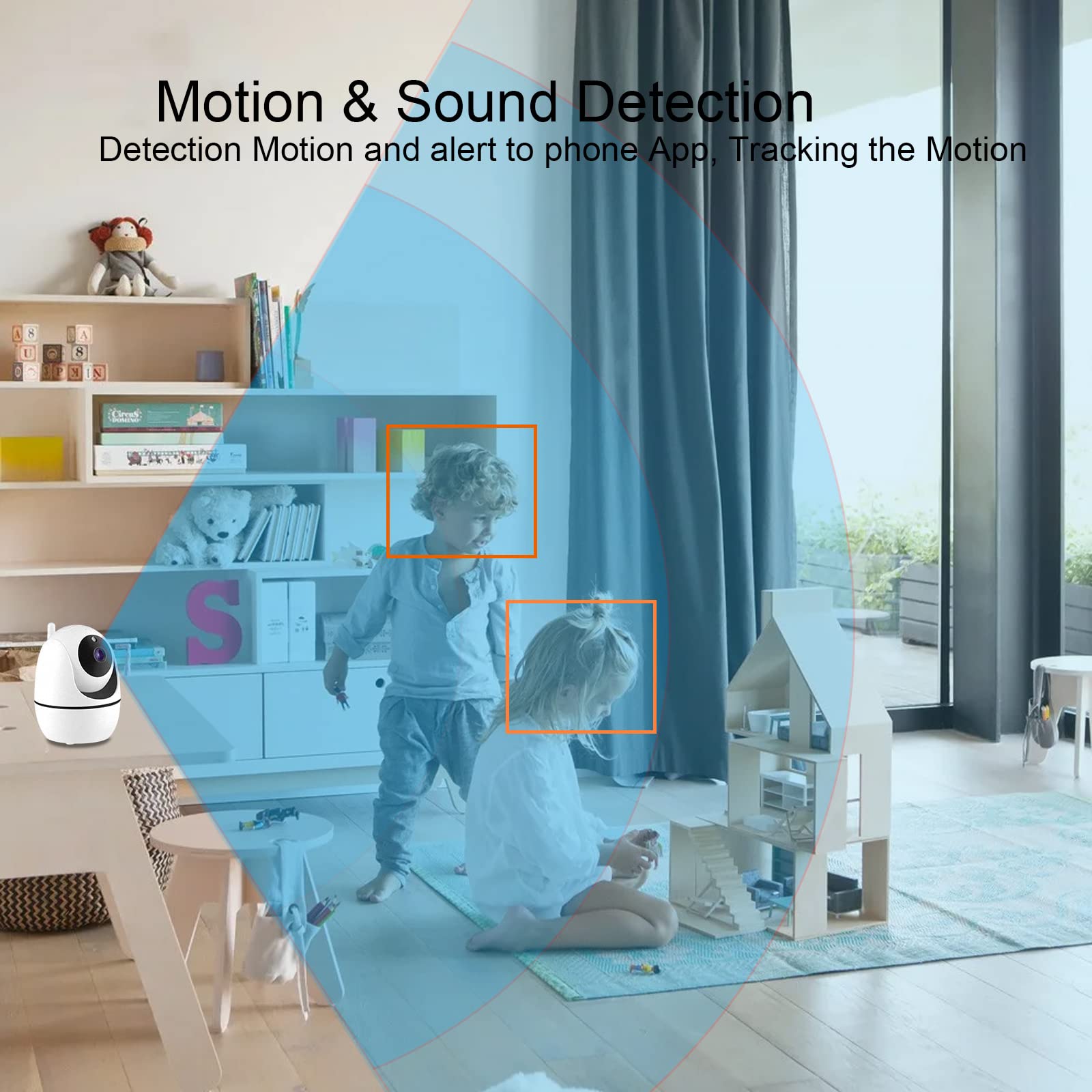 Krumano Indoor Security Camera, 5Mp Super Hd 5Ghz Wifi Camera For Home Security, Pan/Tilt Wireless Pet Dog Baby Camera With Phon