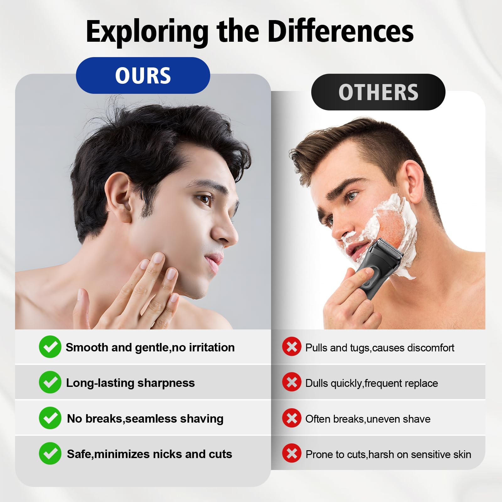 32B Series 3 Electric Shaver Replacement Head Accessories For Braun S3 Foil & Cutter Razor Heads, Applicable For Braun S3 3040S