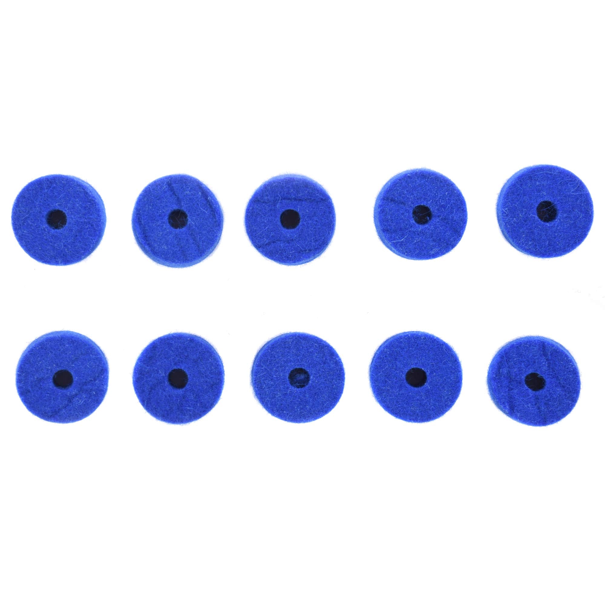 Ahead Blue Wool 10 Pack 1.5'' X.5 Cymbal Felt (Awfblu)