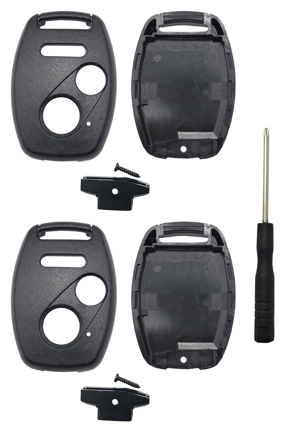 2Pcs Horande Replacement Key Fob Cover Case Fits For Honda Accord Cr V Ridgeline Civic Pilot Keyless Entry Remote Control Key Fo